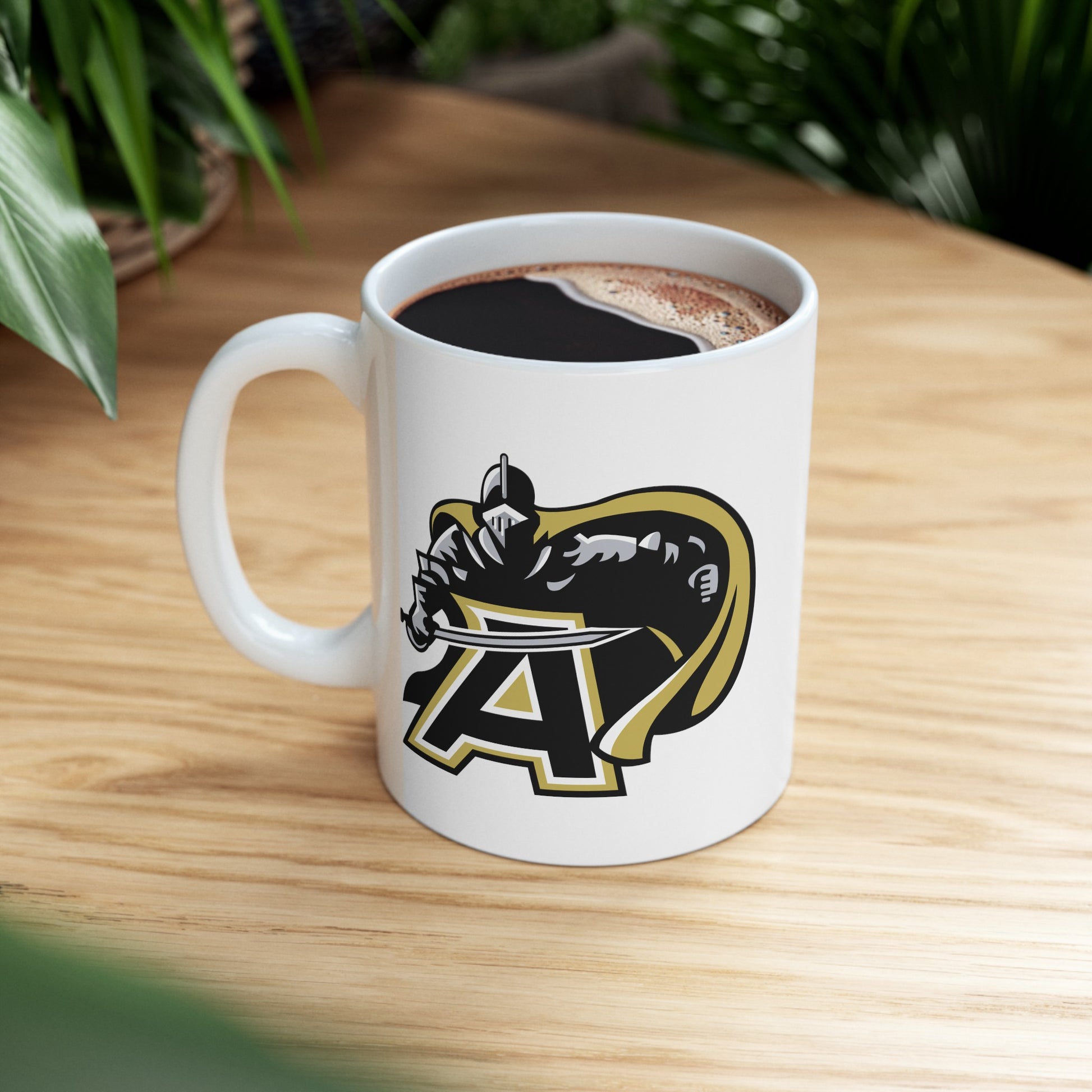 US Army Black Knights - Double Sided White Ceramic Coffee Mug 11oz by TheGlassyLass.com