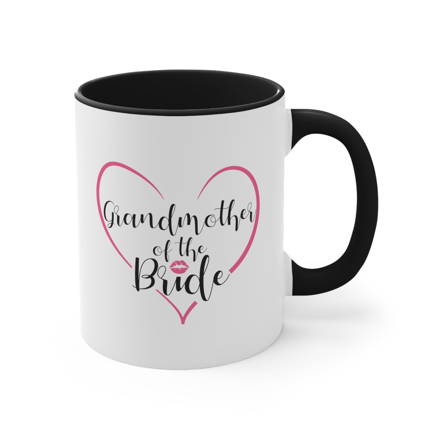 Grandmother of the Bride Coffee Mug - Double Sided Black Accent Ceramic 11oz by TheGlassyLass.com