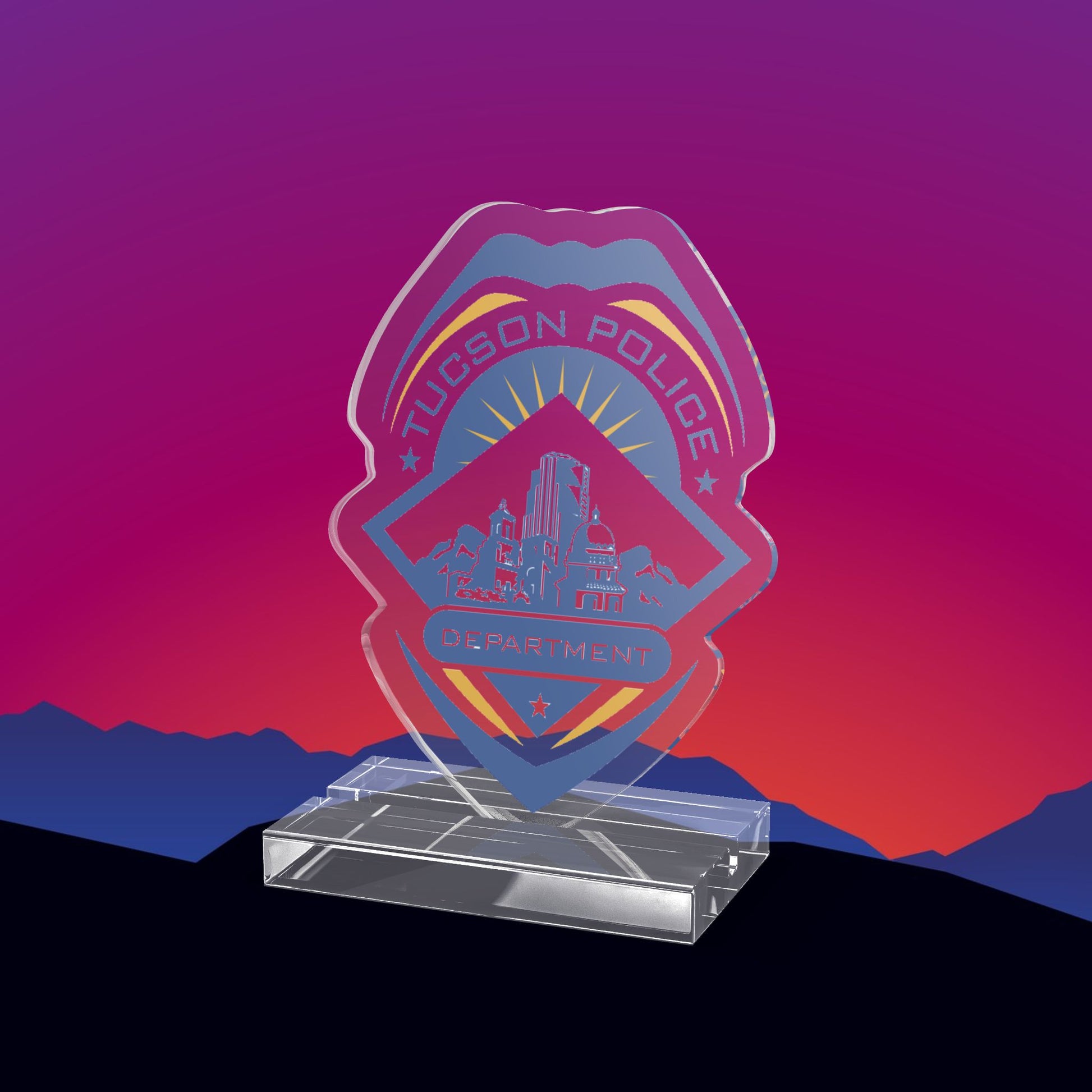 Tuscon Police Department Acrylic Standee by -Jan (aka TheGlassyLass)