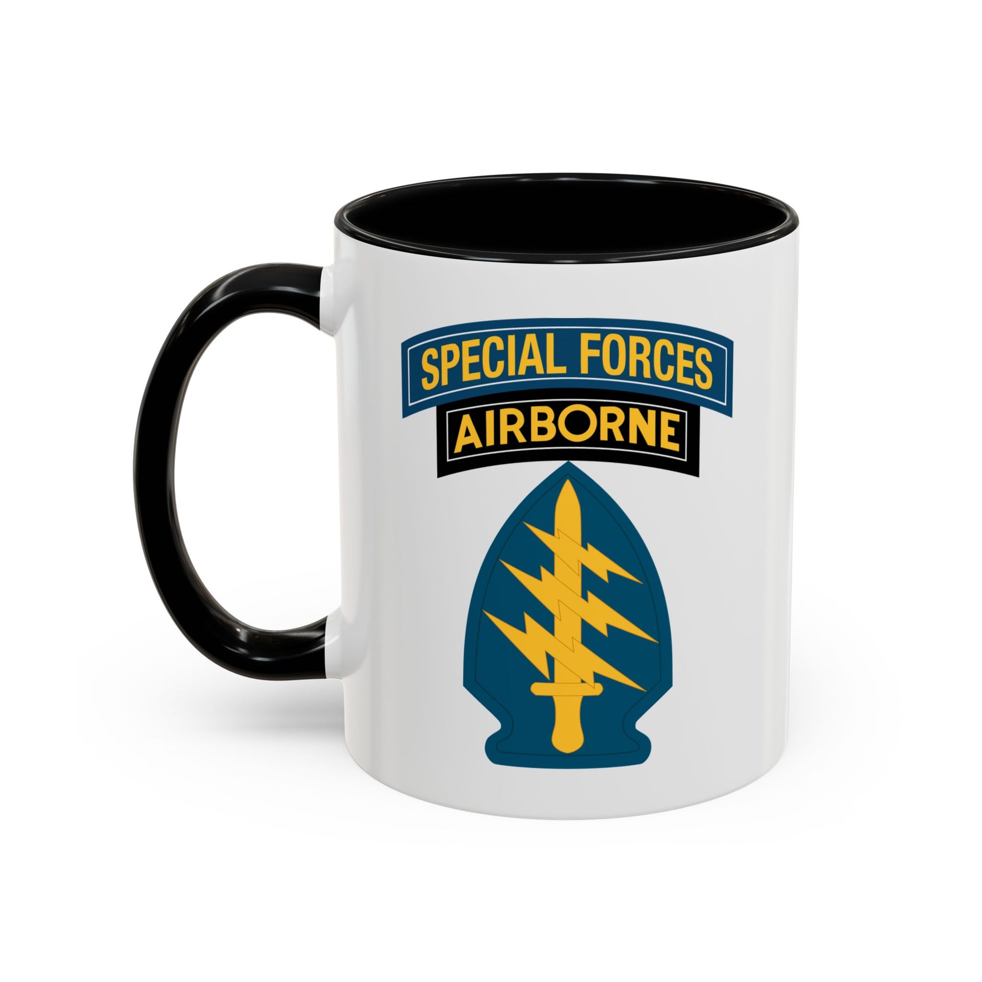Special Forces Airborne Coffee Mug - Double Sided Print, Black Accent White  Ceramic, 11oz by TheGlassyLass