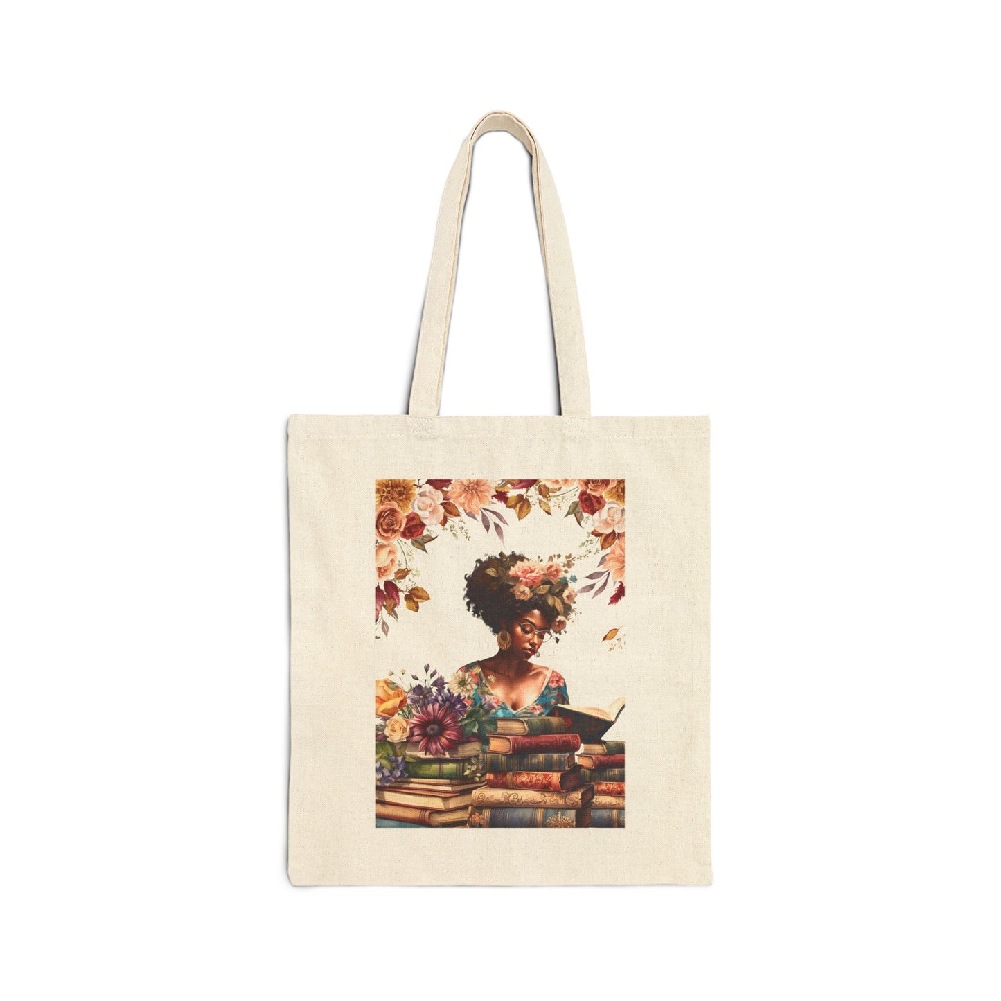 Reading Tote Bag - Heavyweight 100% Cotton Canvas by TheGlassyLass.com