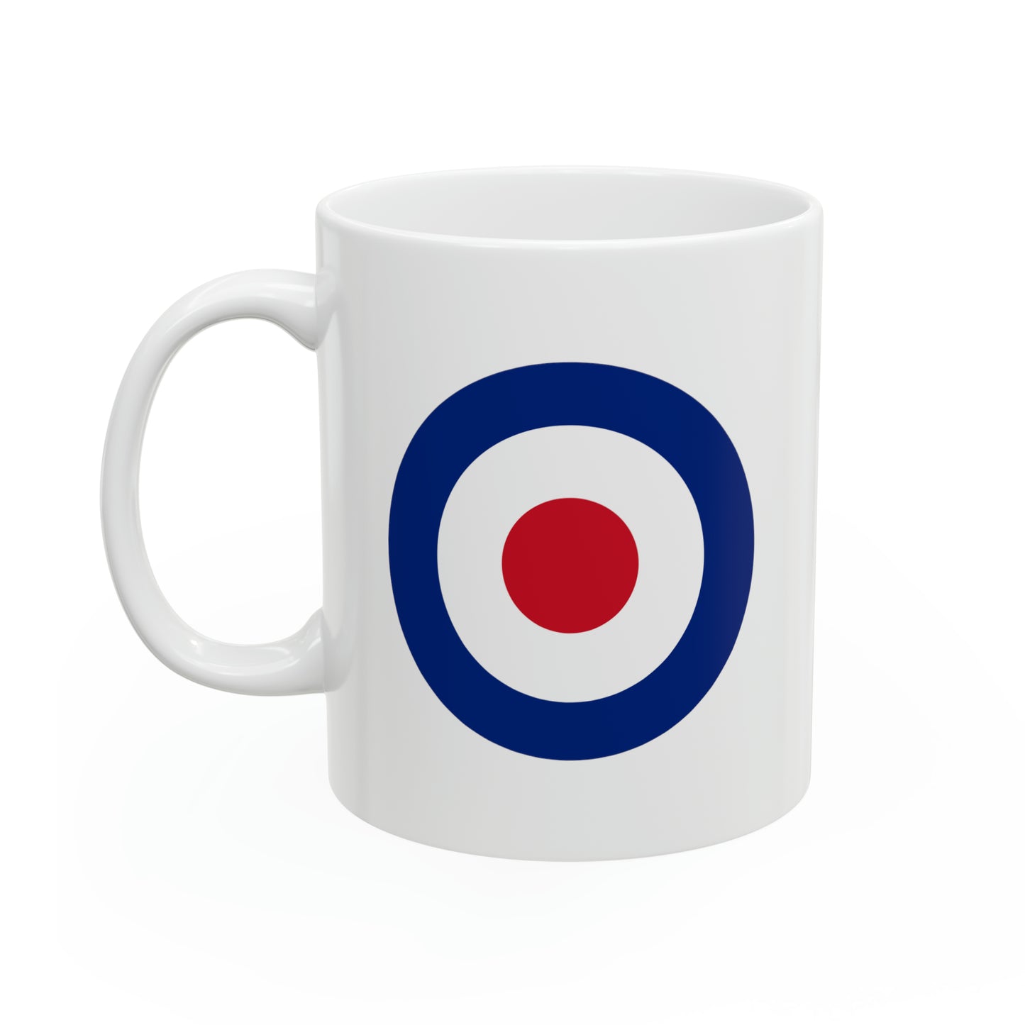 RAF Royal Air Force Roundel Coffee Mug - Double Sided White Ceramic 11oz - By TheGlassyLass.com