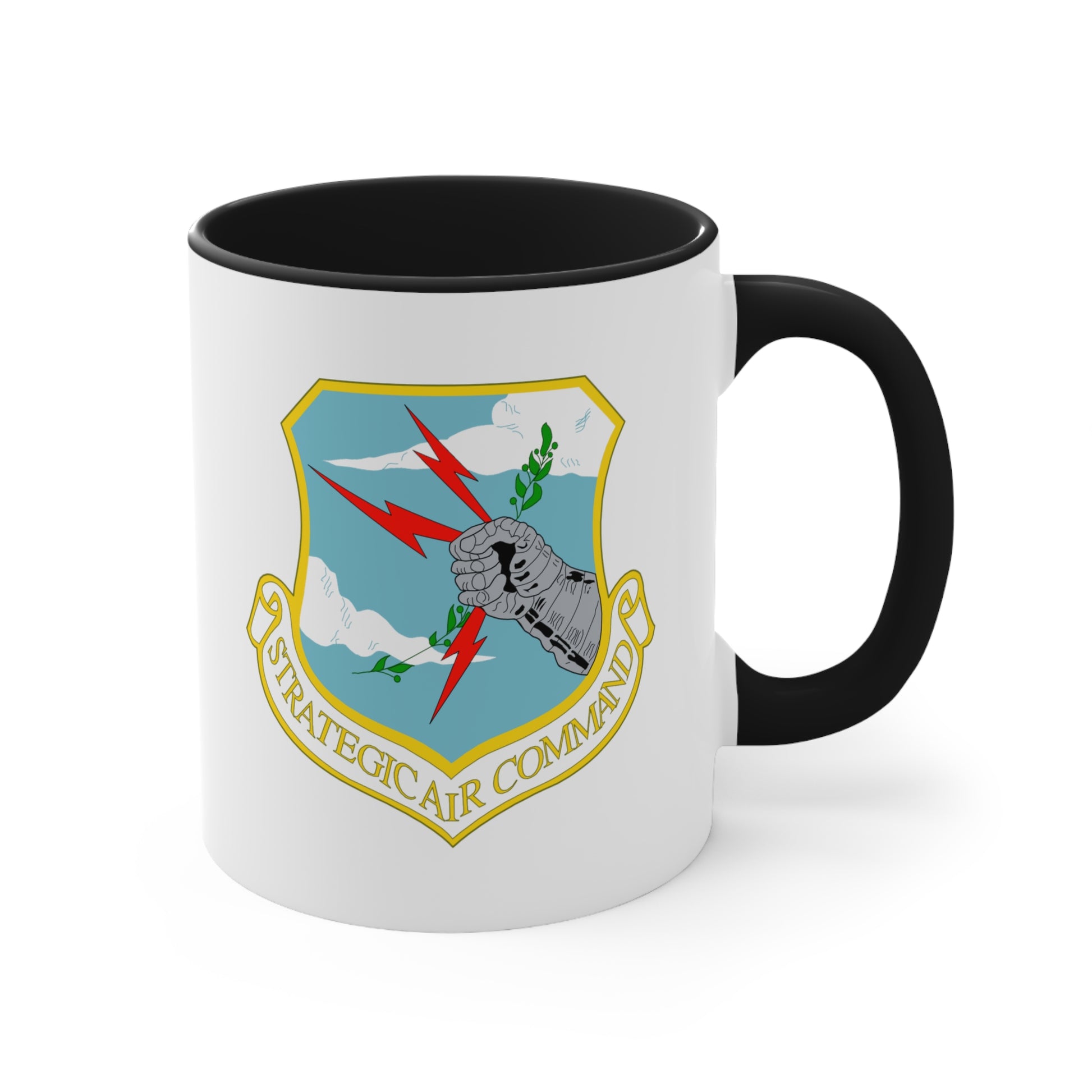 Strategic Air Command Coffee Mug - Double Sided Black Accent White ceramic 11oz by TheGlassyLass.com