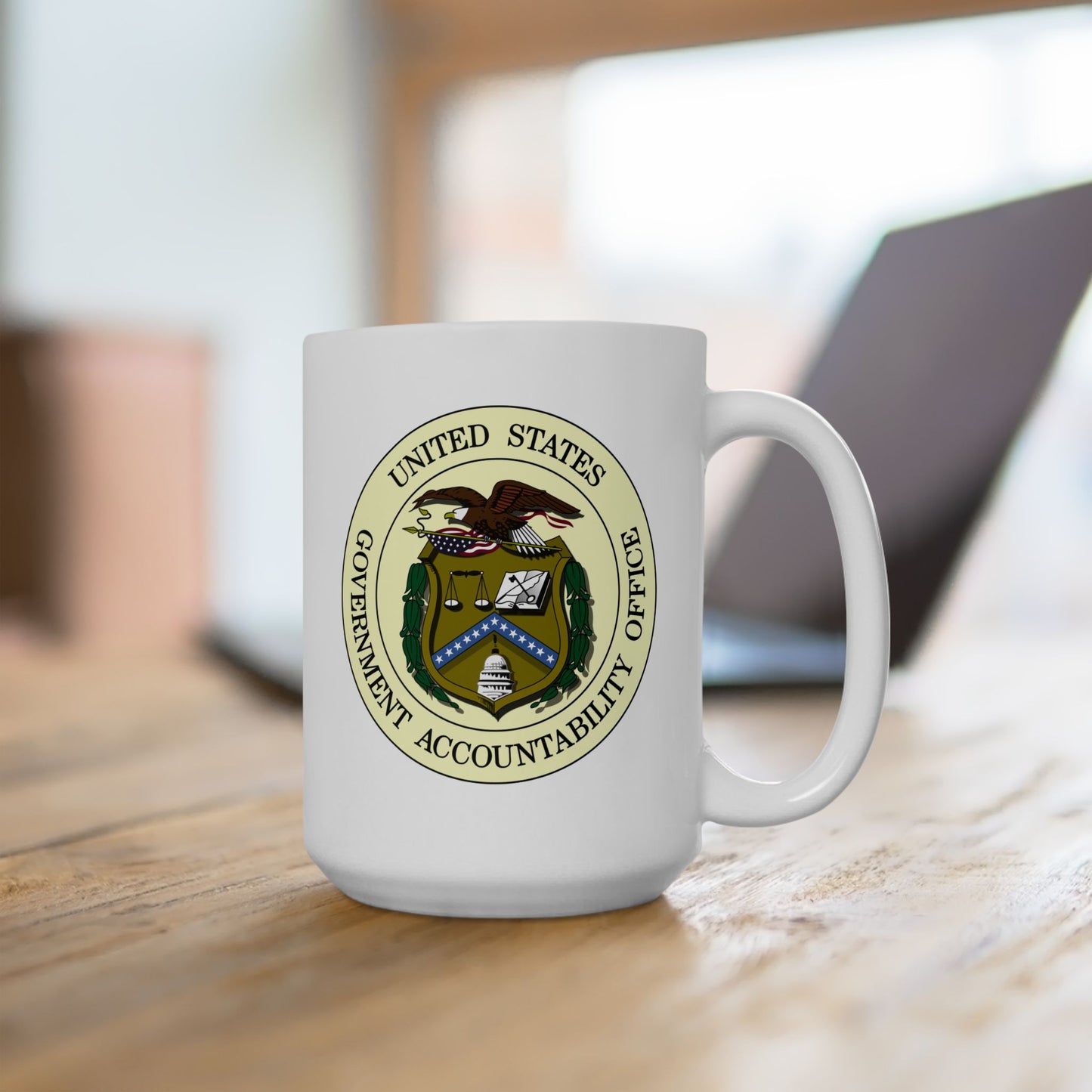 United States Government Accountability Office Seal Coffee Mug - Double Sided White Ceramic 15oz by TheGlassyLass.com