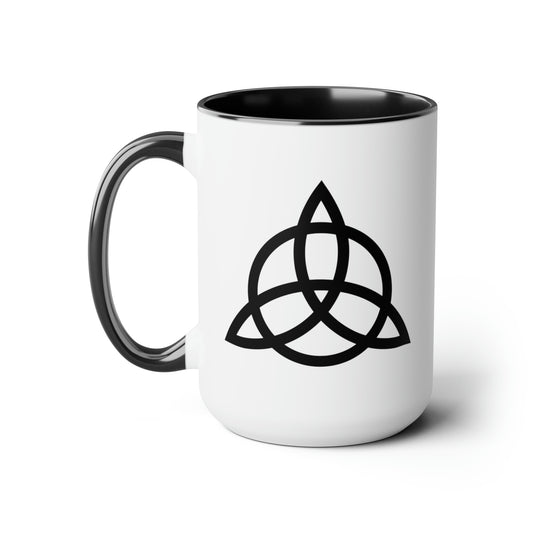 John Paul Jones Led Zeppelin IV Coffee Mug - Double Sided Black Accent White Ceramic 15oz by TheGlassyLass.com