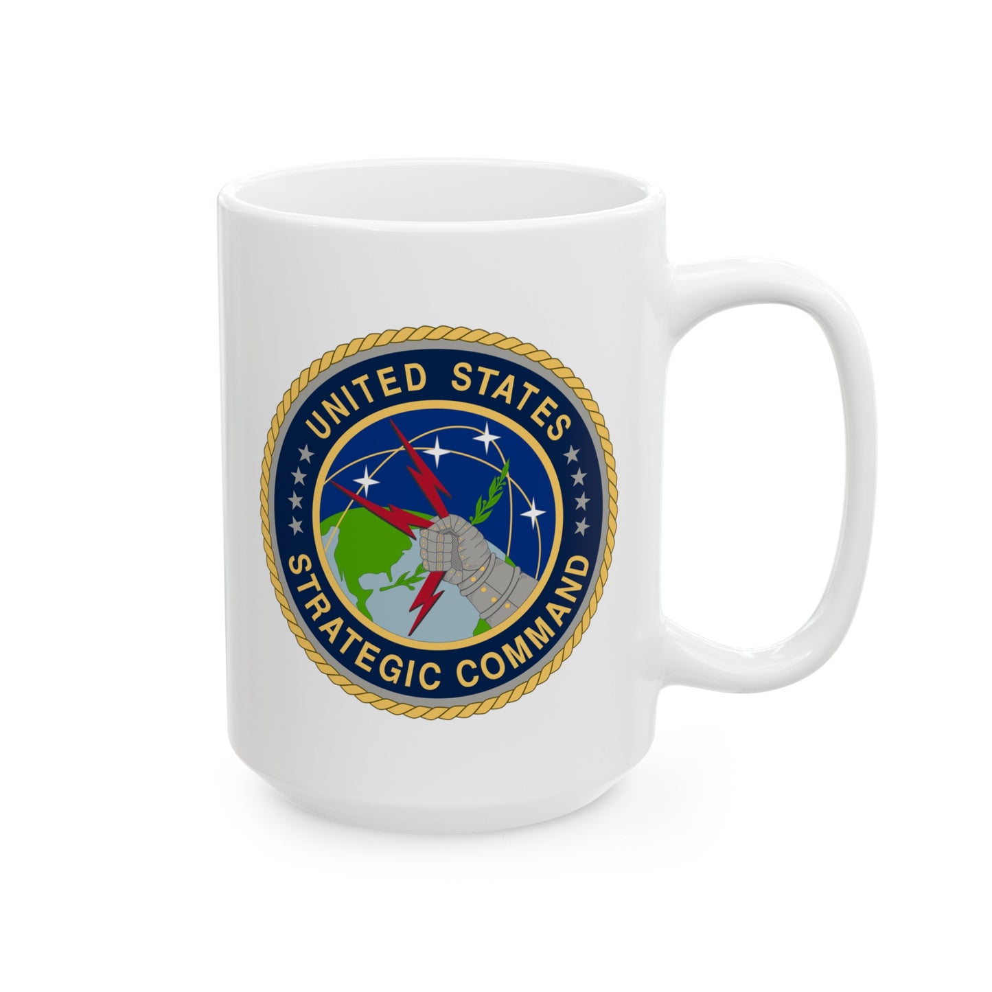 US Strategic Command Coffee Mug - Double Sided White Ceramic 15oz by TheGlassyLass.com