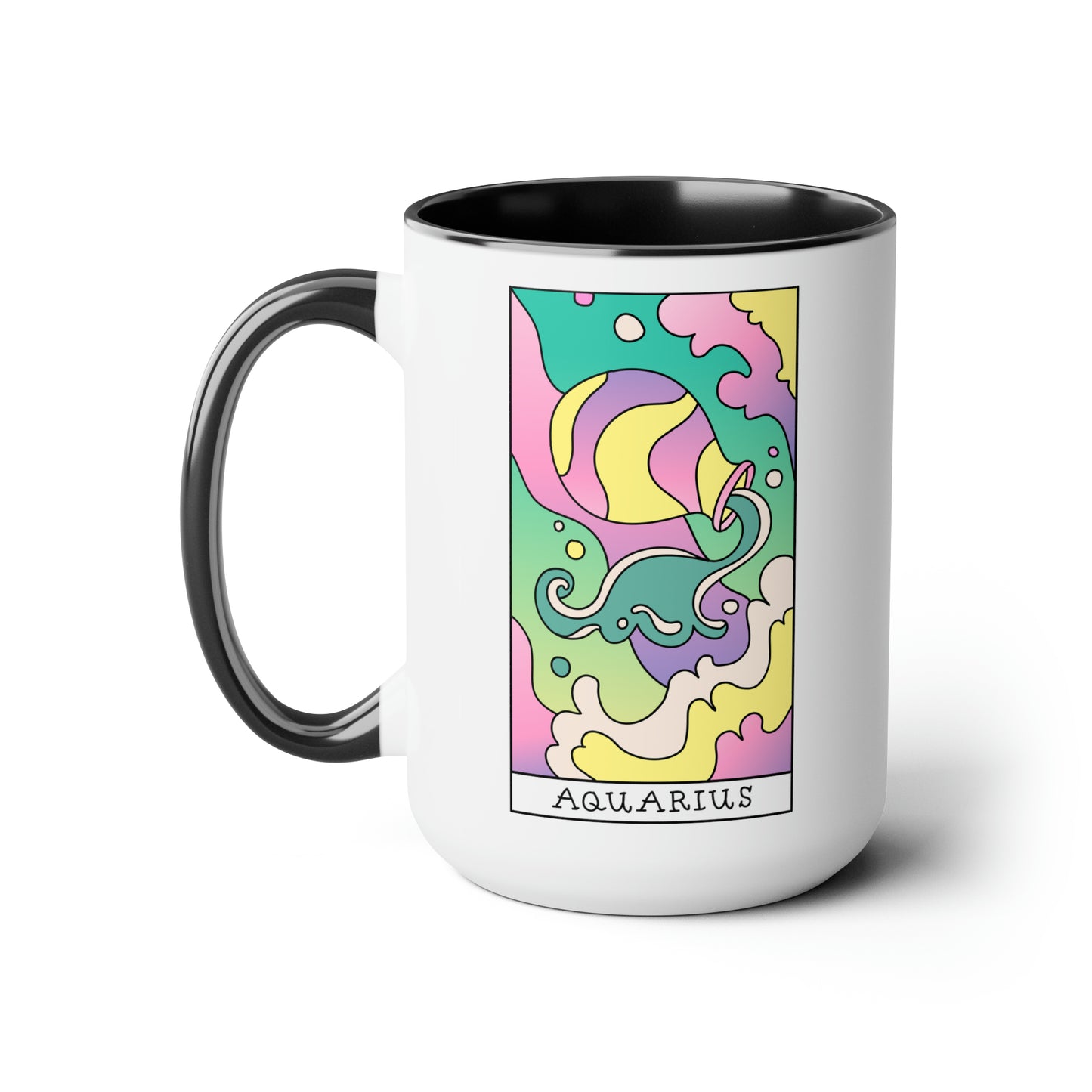 Aquarius Tarot Card Coffee Mug Custom Printed by TheGlassyLass.com Microwave Oven & Dishwasher Safe