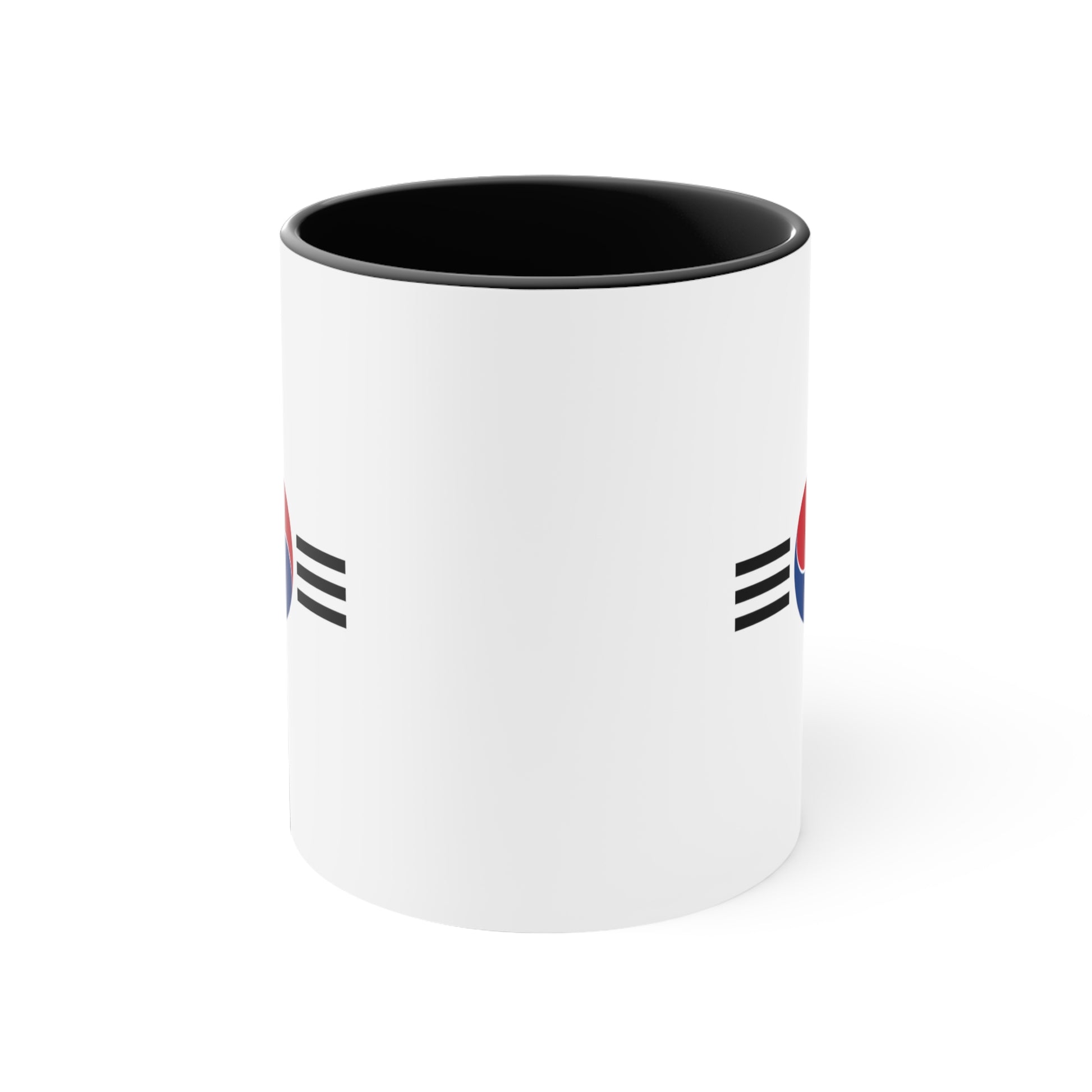 South Korean Air Force Roundel Coffee Mug - Double Sided Black Accent Ceramic 11oz - by TheGlassyLass.com