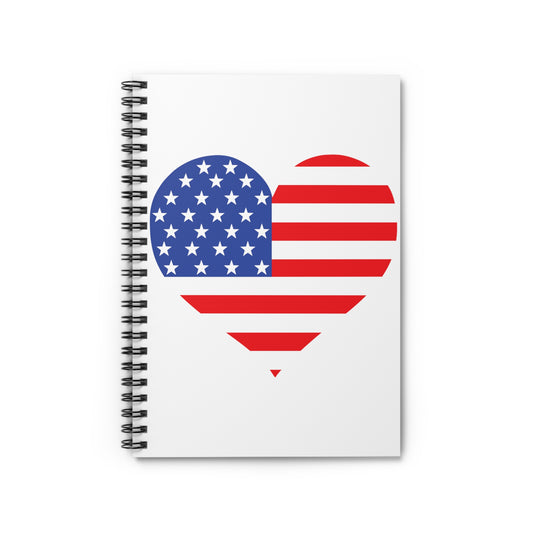 Flag Heart: Spiral Notebook - Log Books - Journals - Diaries - and More Custom Printed by TheGlassyLass