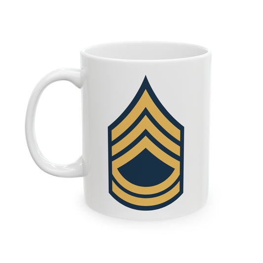 US Army Sergeant 1st Class Coffee Mug - Double Sided Print White Ceramic Mug 11oz by TheGlassyLass.com