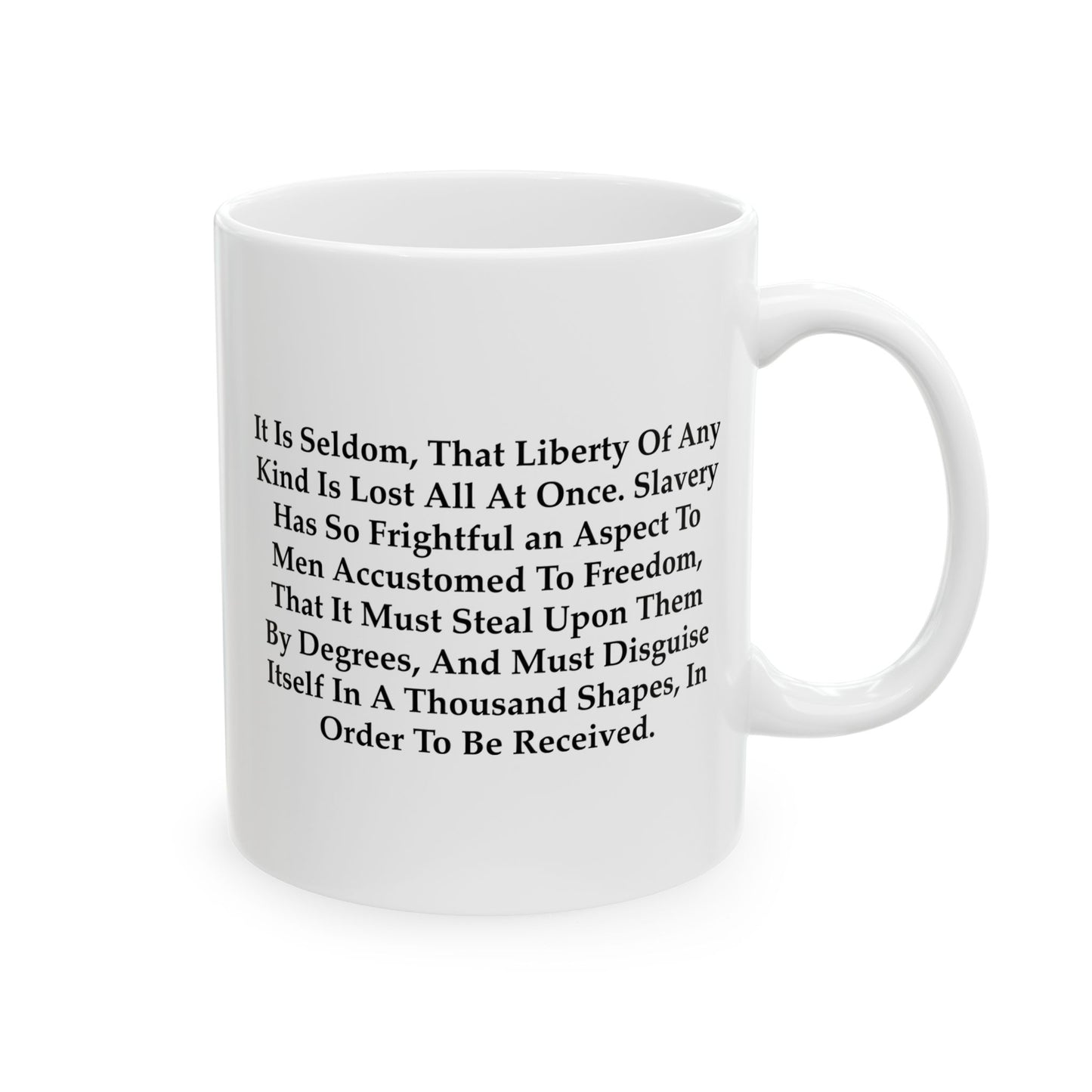 Liberty Lost Coffee Mug - Double Sided White Ceramic 11oz by TheGlassyLass.com