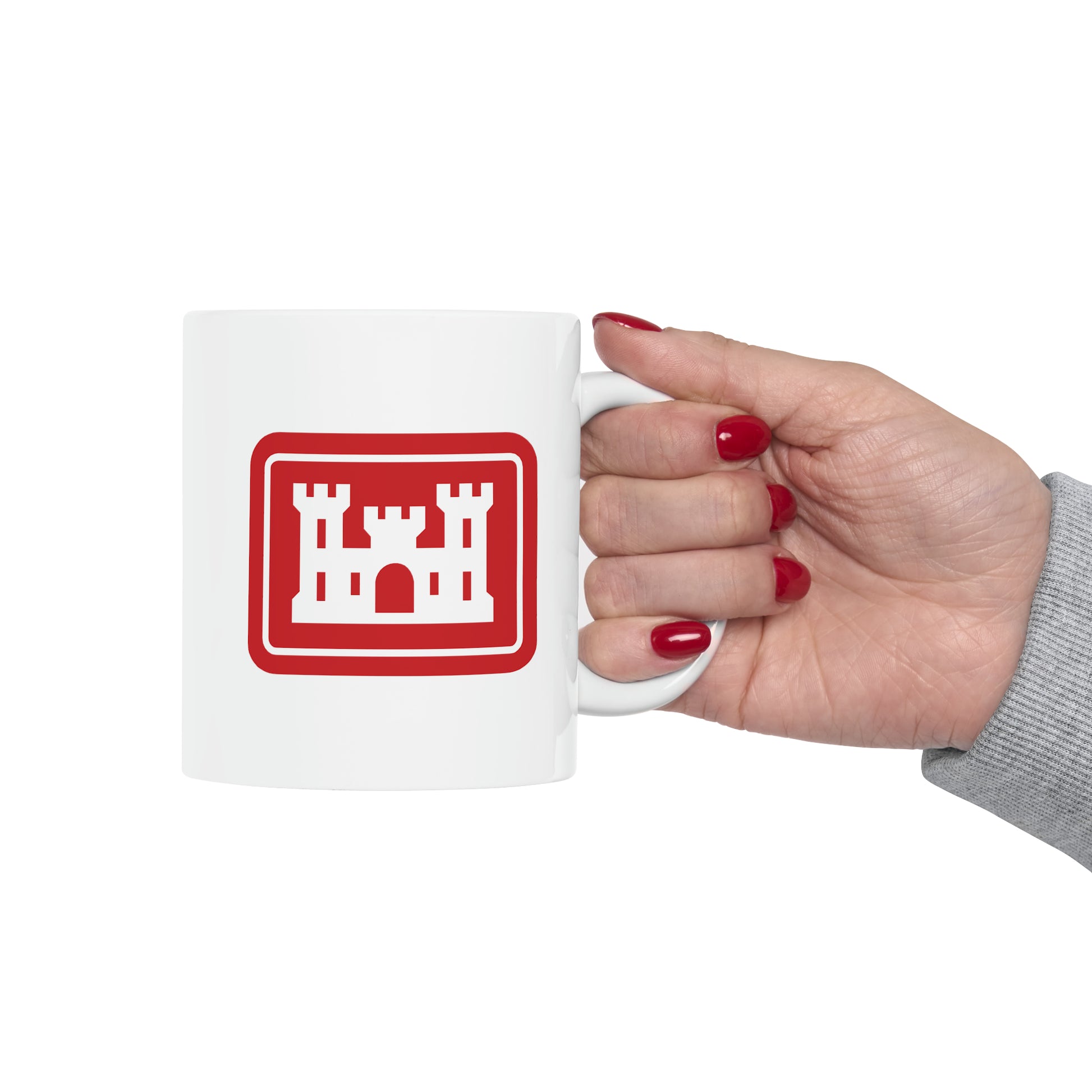 Army Corps of Engineers Coffee Mug - Double Sided White Ceramic 11oz - by TheGlassyLass.com