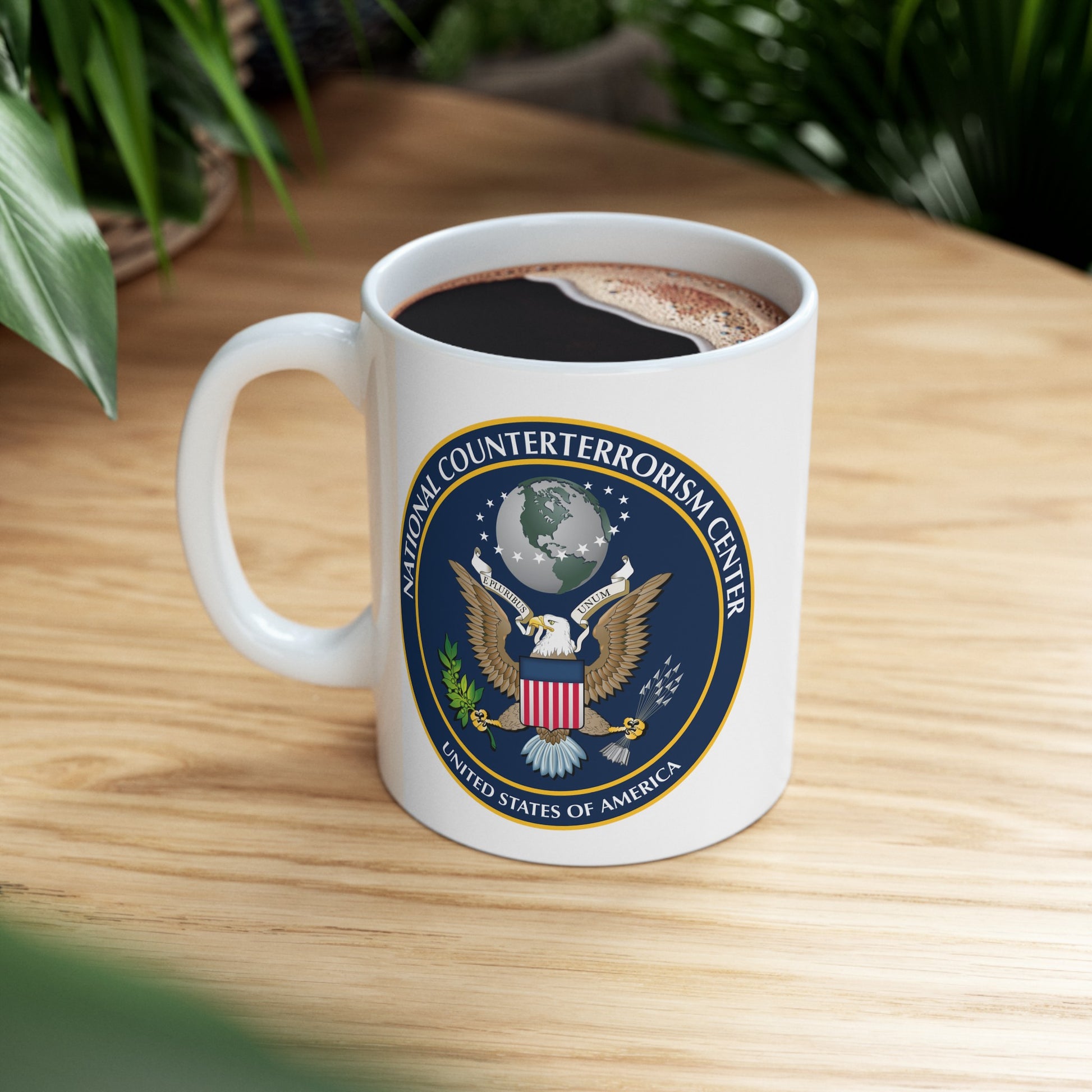 National Counterterrorism Center - Double Sided White Ceramic Coffee Mug 11oz by TheGlassyLass.com