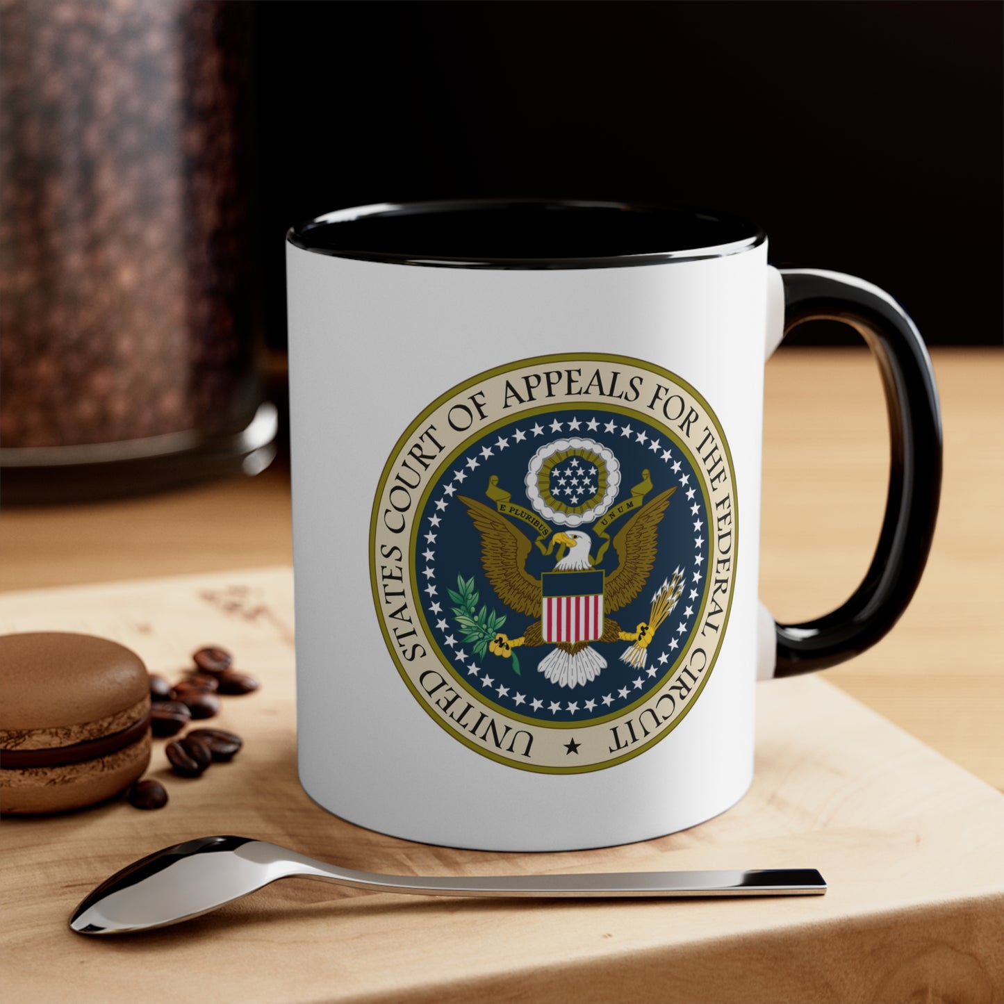 US Court of Appeals Coffee Mug - Double Sided Black Accent White Ceramic 11oz by TheGlassyLass.com