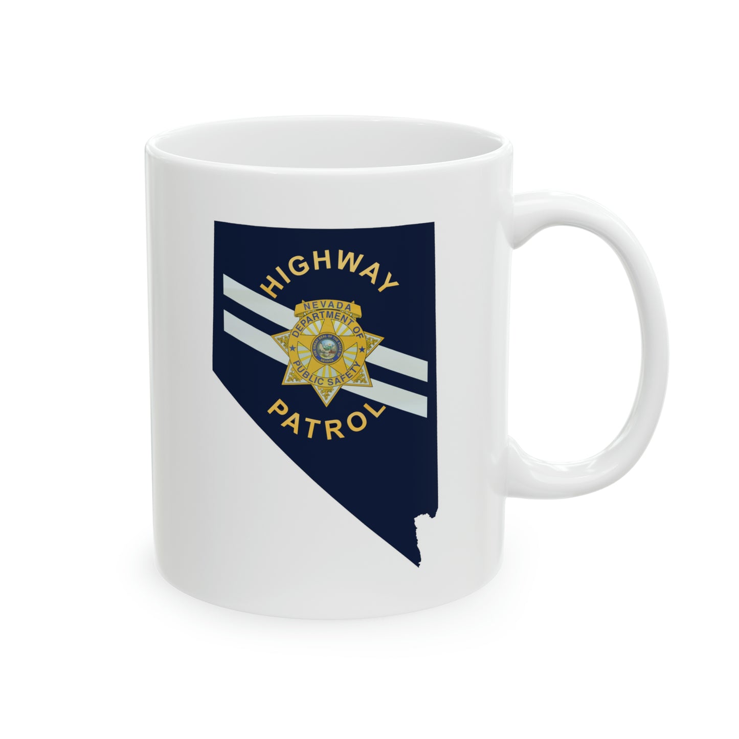 Nevada Highway Patrol Coffee Mug - Double Sided White Ceramic 11oz by TheGlassyLass.com