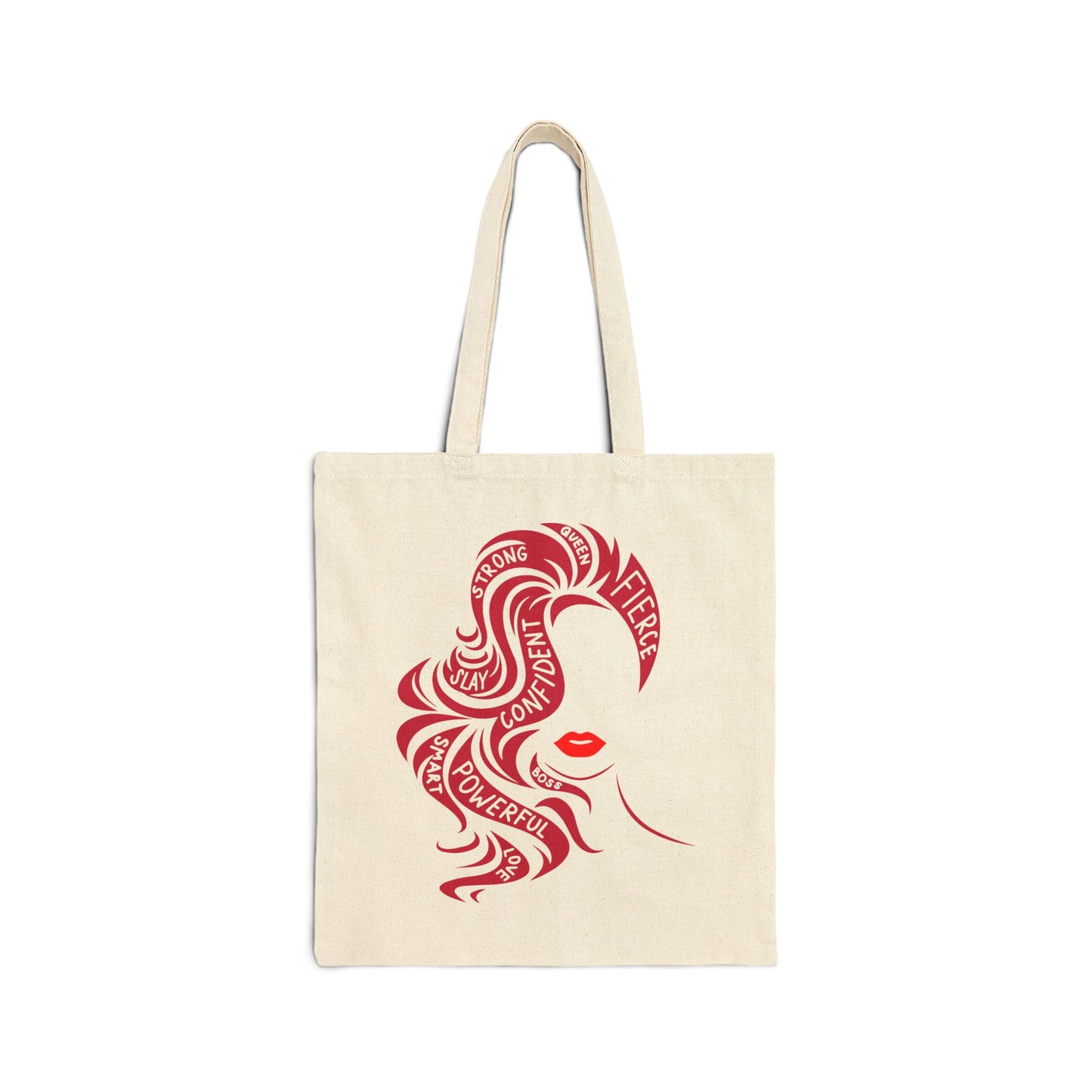 I Am Woman Logo Tote Bag - Heavyweight 100% Cotton Canvas by TheGlassyLass.com