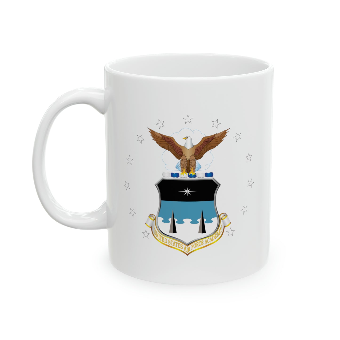 US Air Force Academy Coffee Mug - Double Sided White Ceramic 11oz by TheGlassyLass.com