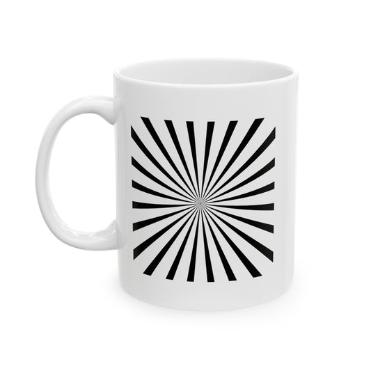 Hypnotize Coffee Mug - Double Sided White Ceramic 11oz by TheGlassyLass.com