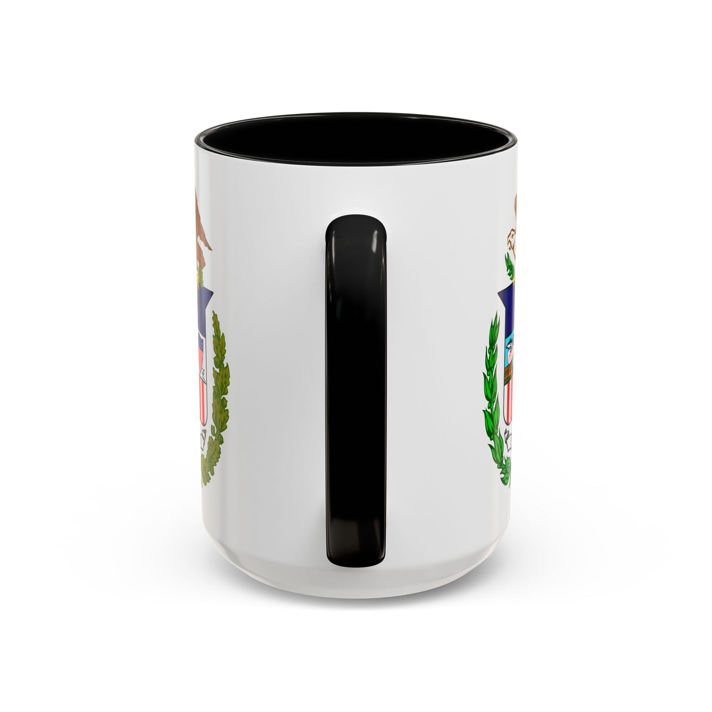 Army Corps of Engineers Coat of Arms Coffee Mug - Double Sided Print, Black Accent White Ceramic, 15oz by TheGlassyLass.com