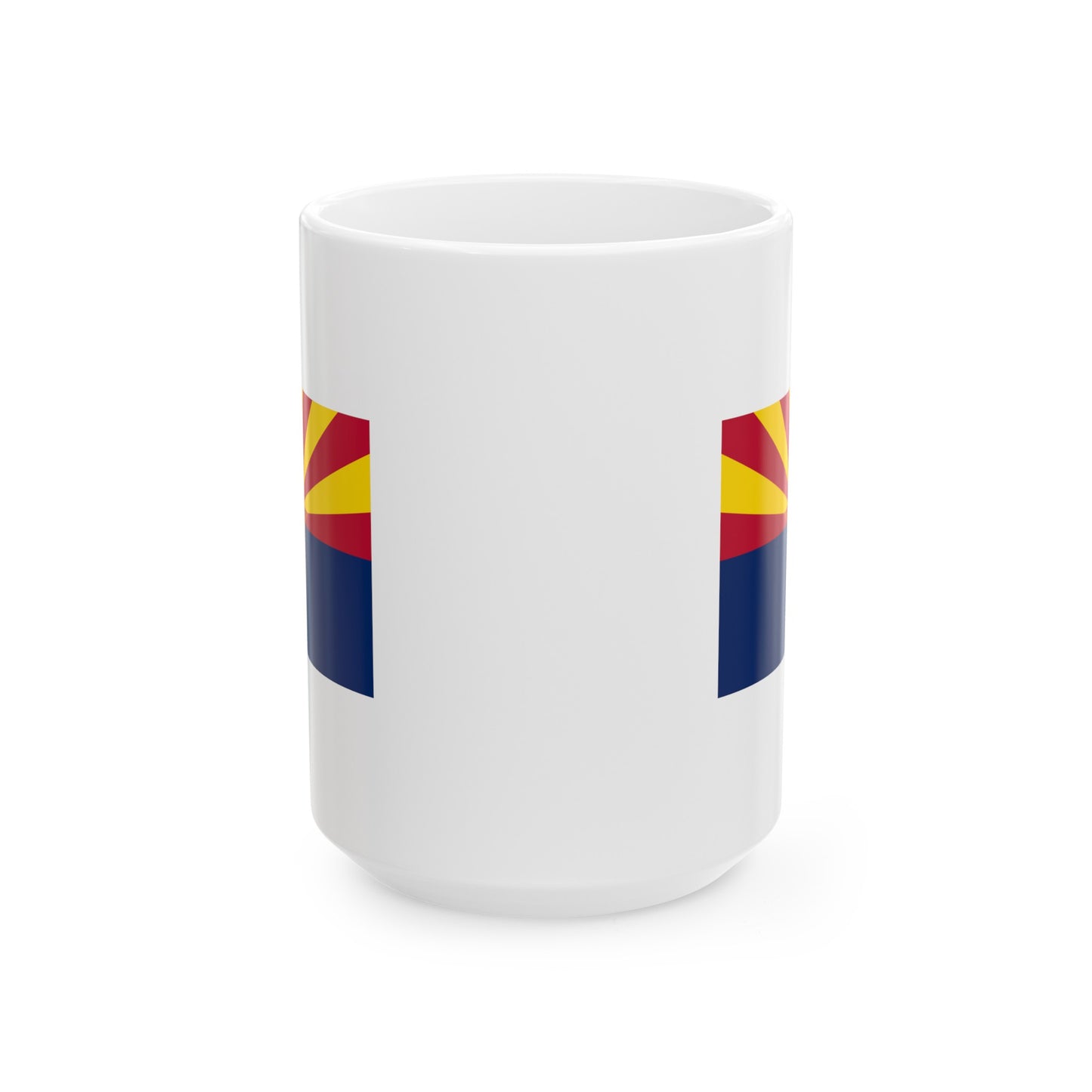 Arizona State Flag - Double Sided White Ceramic Coffee Mug 15oz by TheGlassyLass.com