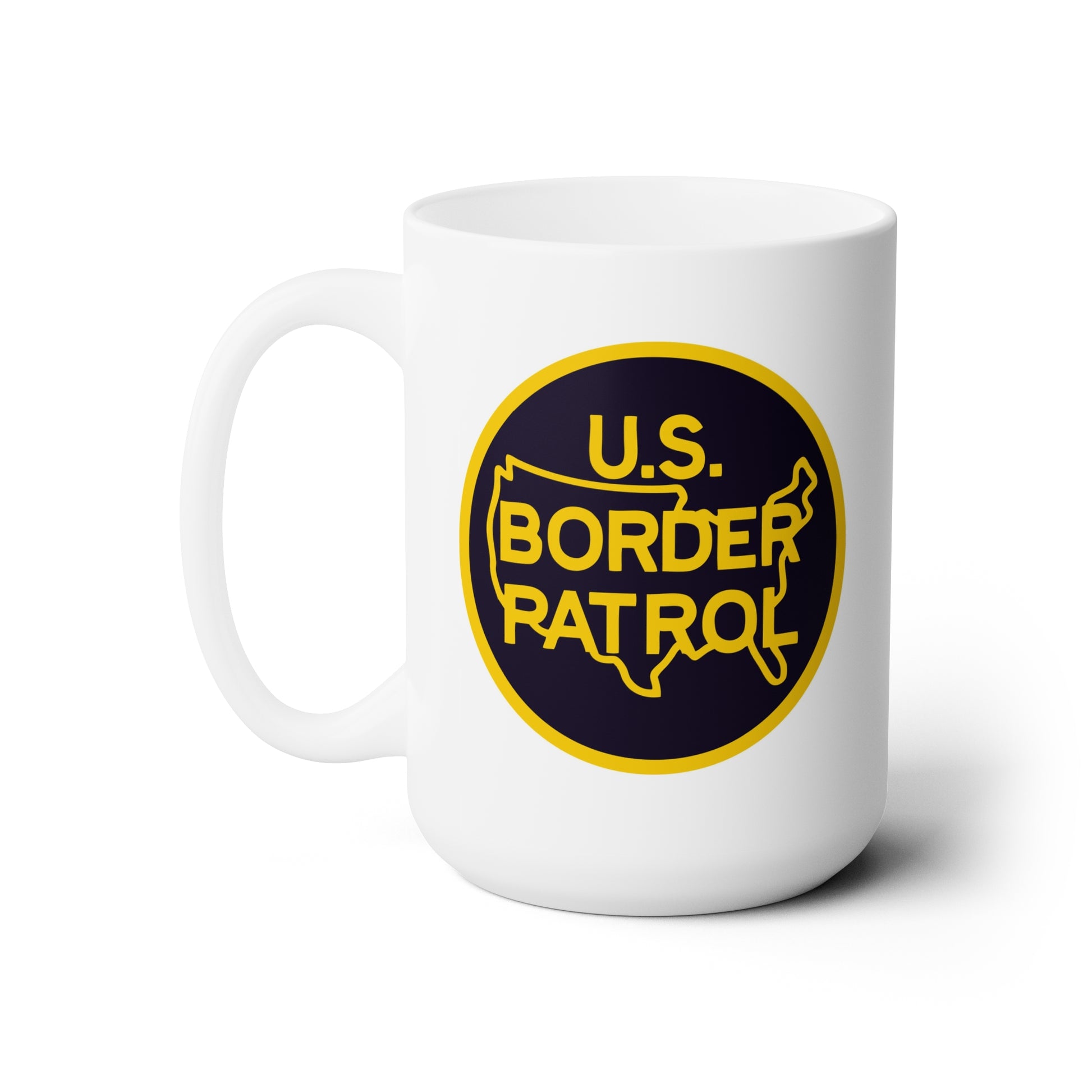 US Border Patrol Coffee Mug - Double Sided White Ceramic 15oz by TheGlassyLass.com