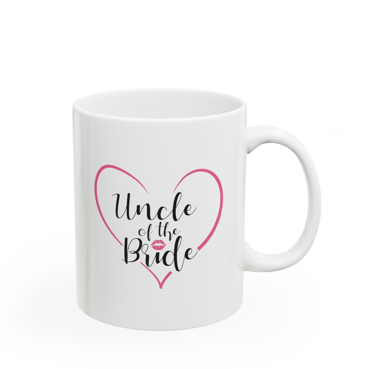 Uncle of the Bride Coffee Mug - Double Sided 11oz White Ceramic by TheGlassyLass.com