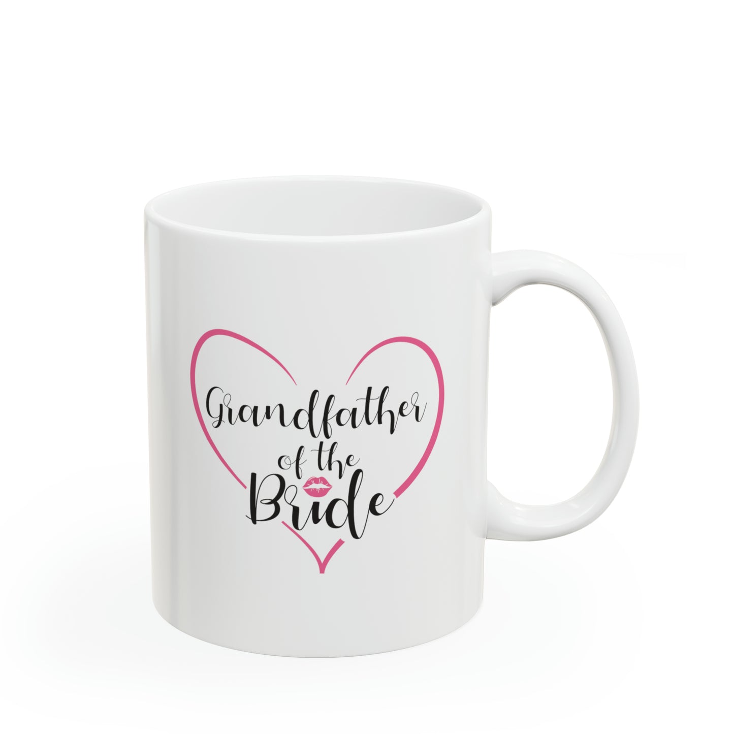 Grandfather of the Bride Coffee Mug - Double Sided 11oz White Ceramic by TheGlassyLass.com