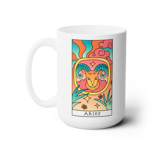 Aries Tarot Card Coffee Mug Custom Printed by TheGlassyLass.com Microwave Oven & Dishwasher Safe