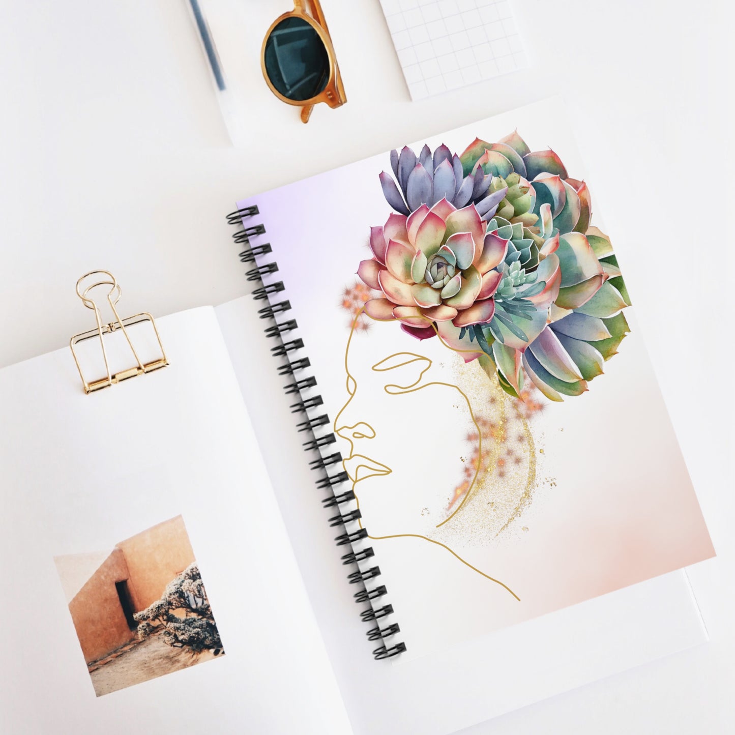Succulent Love: Spiral Notebook - Log Books - Journals - Diaries - and More Custom Printed by TheGlassyLass.com