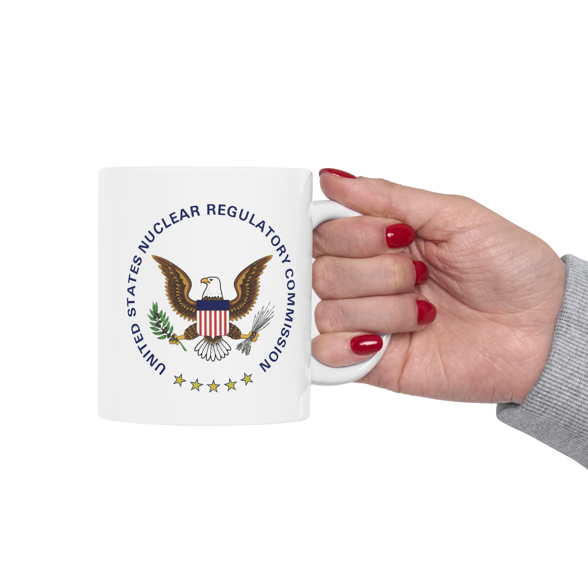 US NRC Coffee Mug - Double Sided White Ceramic 11oz by TheGlassyLass.com