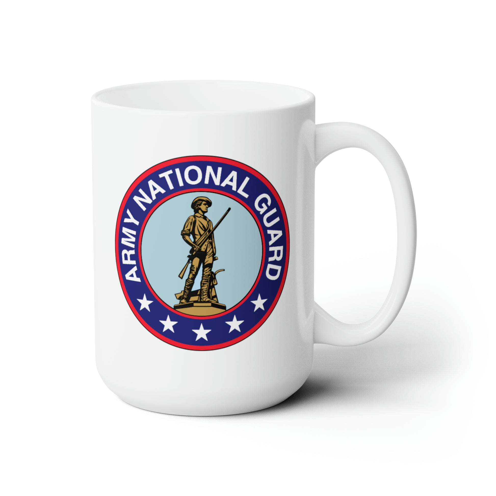 Army National Guard Coffee Mug - Double Sided White Ceramic 15oz by TheGlassyLass.com