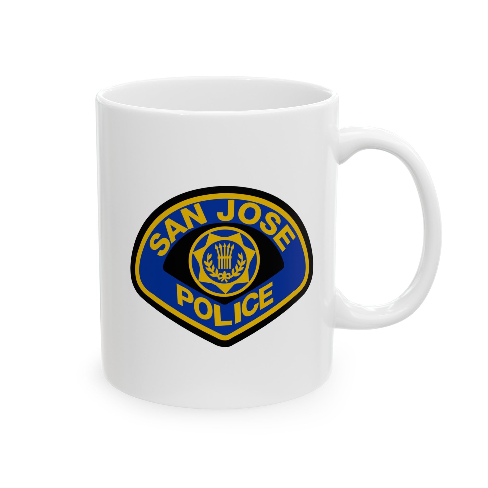 San Jose Police Coffee Mug - Double Sided White Ceramic 11oz by TheGlassyLass.com