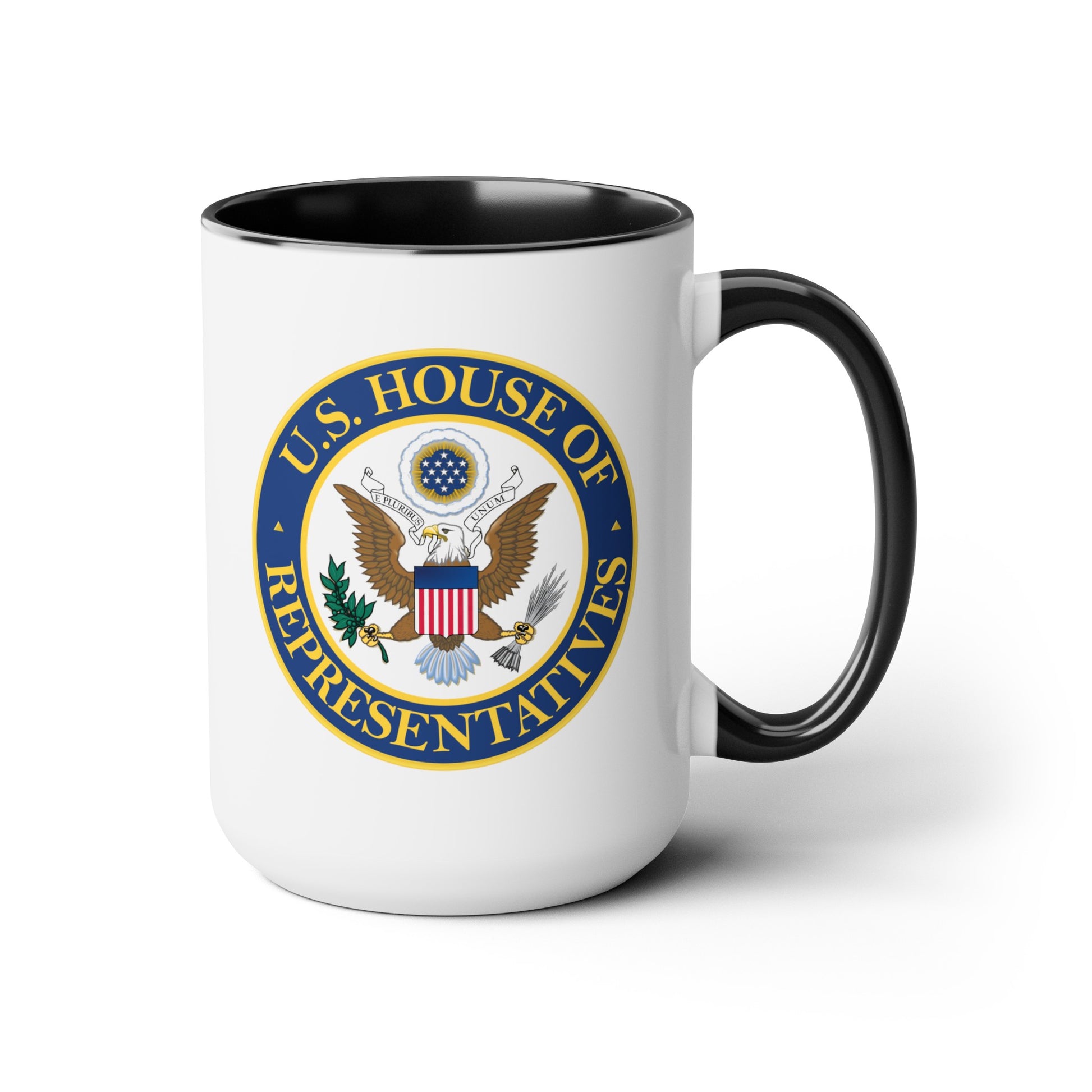 US House of Representative Coffee Mug - Double Side Black Accent White Ceramic 15oz by TheGlassyLass.com