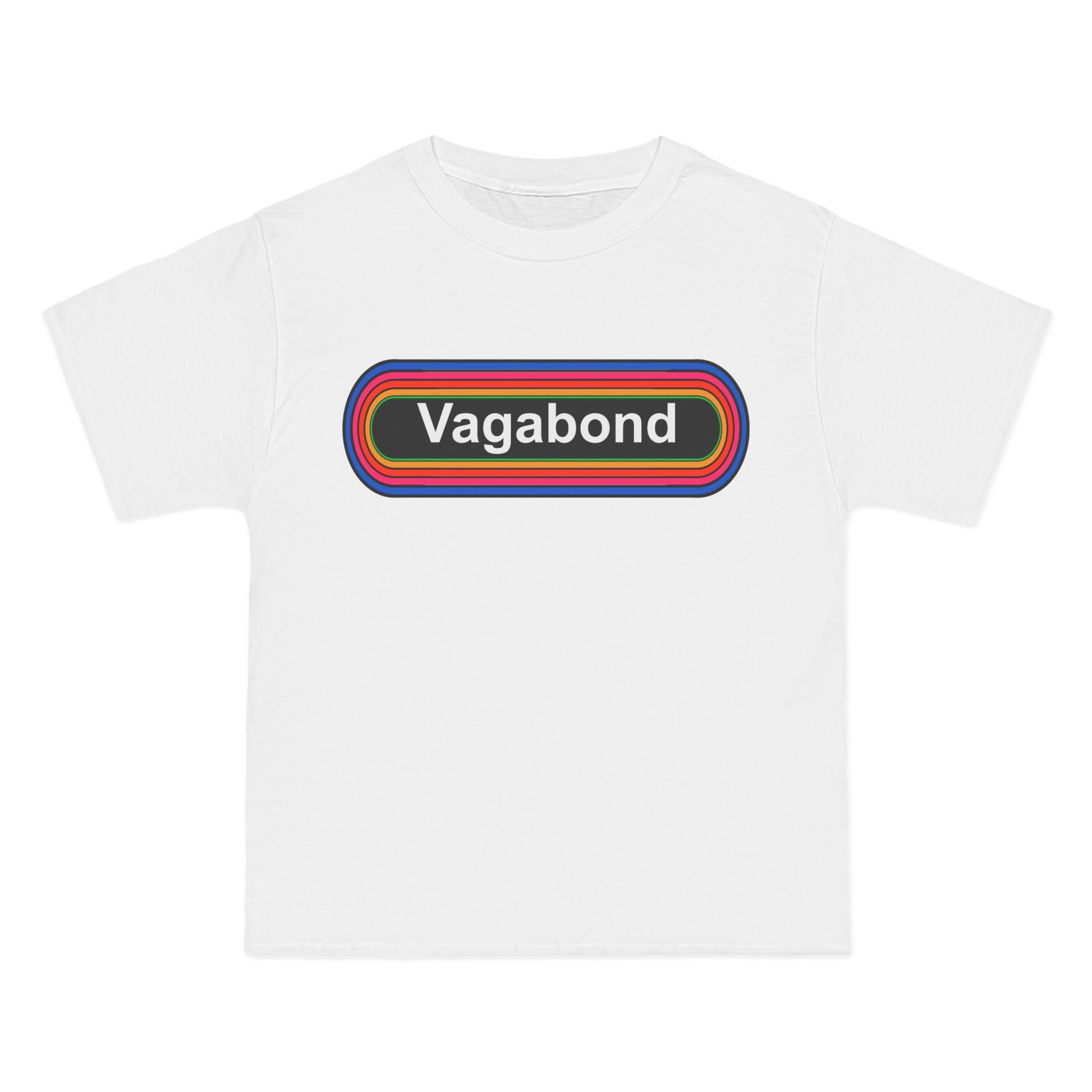 Vagabond Rainbow T-Shirt: (Hanes Beefy-T 100% Preshrunk Cotton Custom Printed by TheGlassyLass.com