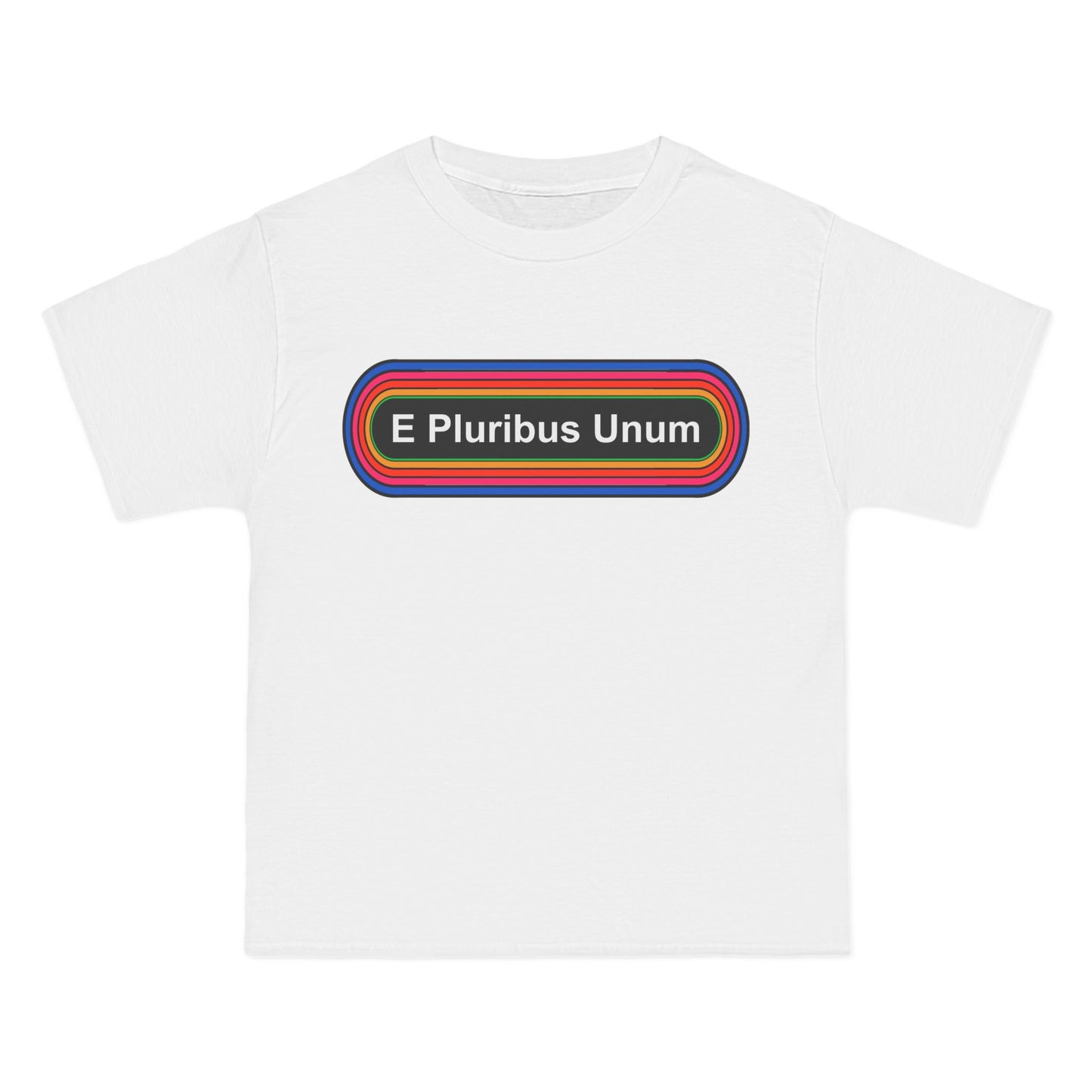 E Pluribus Unum T-Shirt: (Hanes Beefy-T 100% Preshrunk Cotton Custom Printed by TheGlassyLass.com