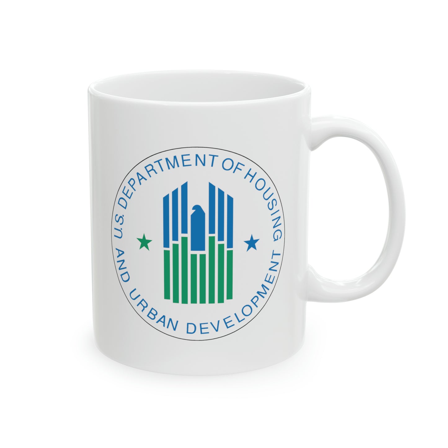 Housing and Urban Development Coffee Mug - Double Sided White Ceramic 11oz by TheGlassyLass.com