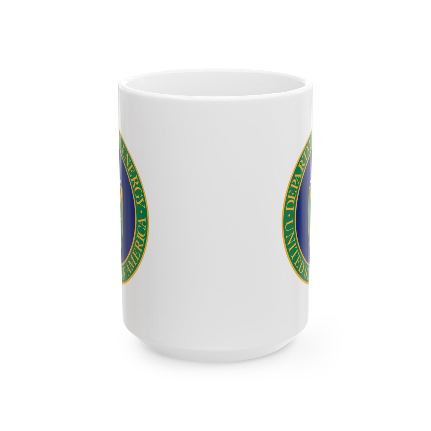 Department of Energy Coffee Mug - Double Sided White Ceramic 15oz by TheGlassyLass.com