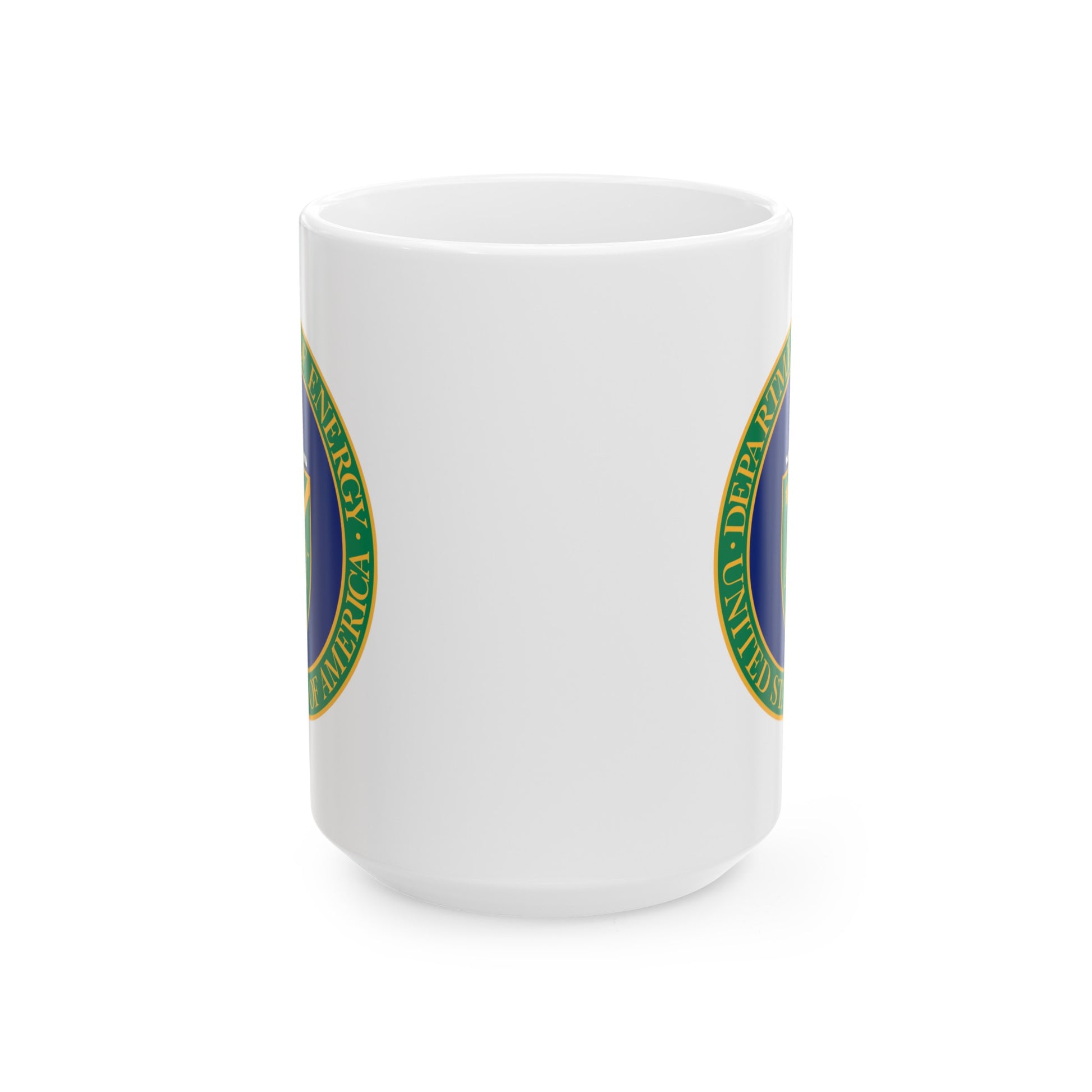 Department of Energy Coffee Mug - Double Sided White Ceramic 15oz by TheGlassyLass.com