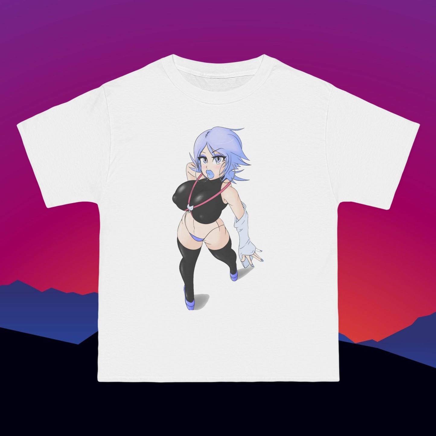 Kiss Kiss Anime T-Shirt: (Hanes Beefy-T 100% Preshrunk Cotton) Custom Printed by TheGlassyLass.com