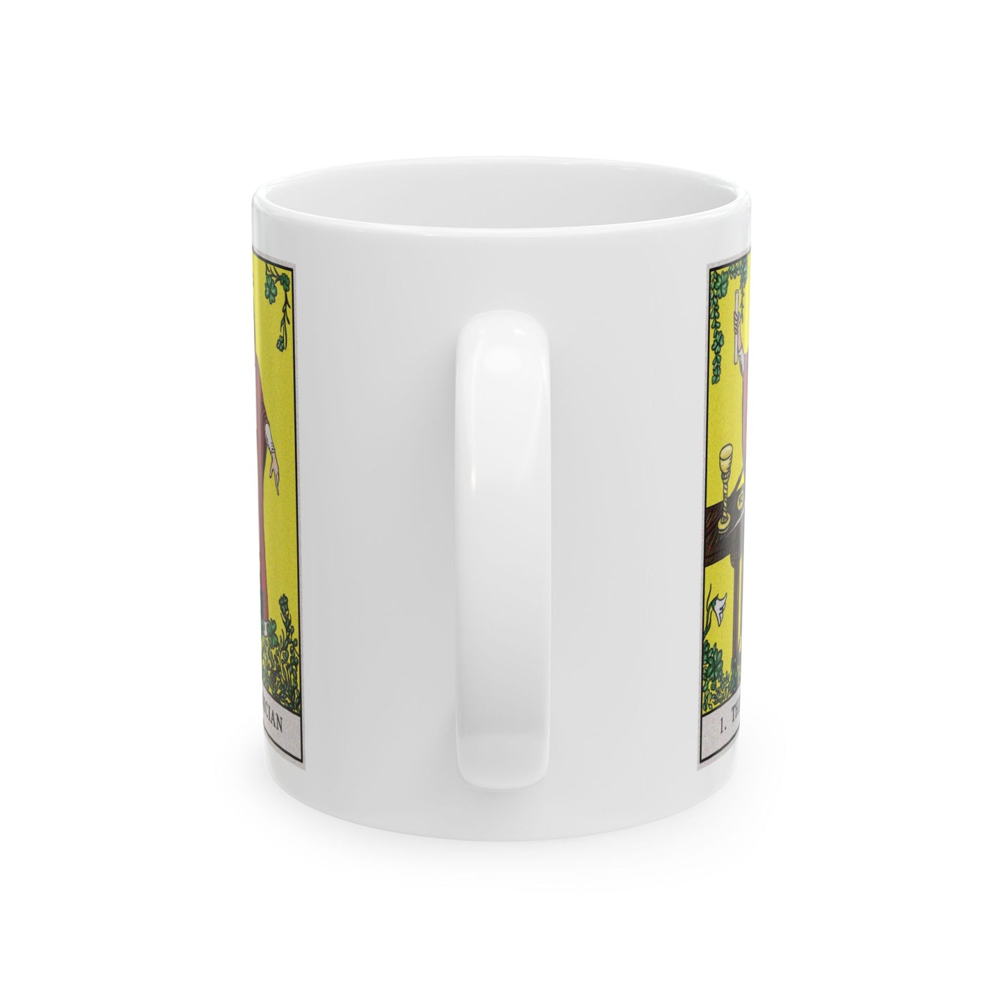 The Magician Tarot Card Coffee Mug - Double Sided Print, White Ceramic, 11oz by TheGlassyLass.com