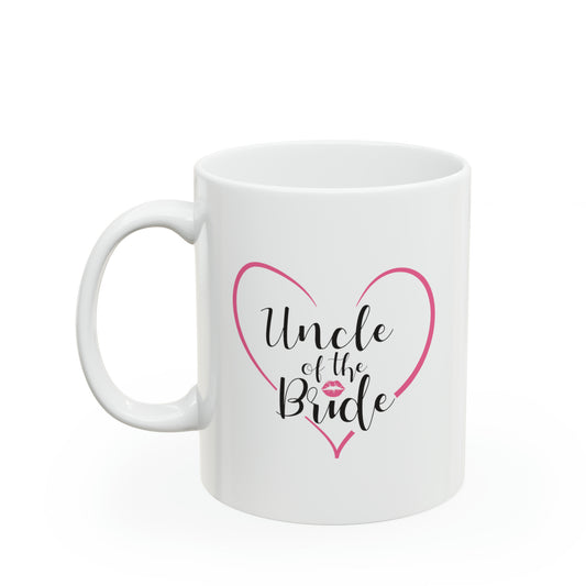 Uncle of the Bride Coffee Mug - Double Sided 11oz White Ceramic by TheGlassyLass.com