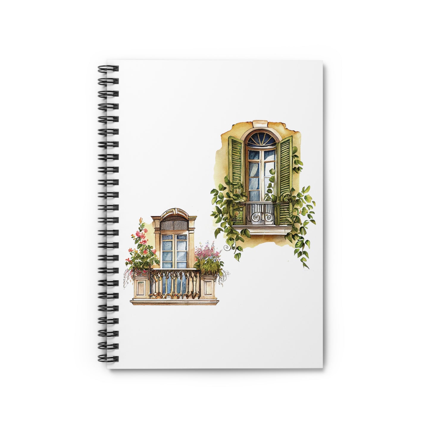 Balcony Flowers: Spiral Notebook - Log Books - Journals - Diaries - and More Custom Printed by TheGlassyLass