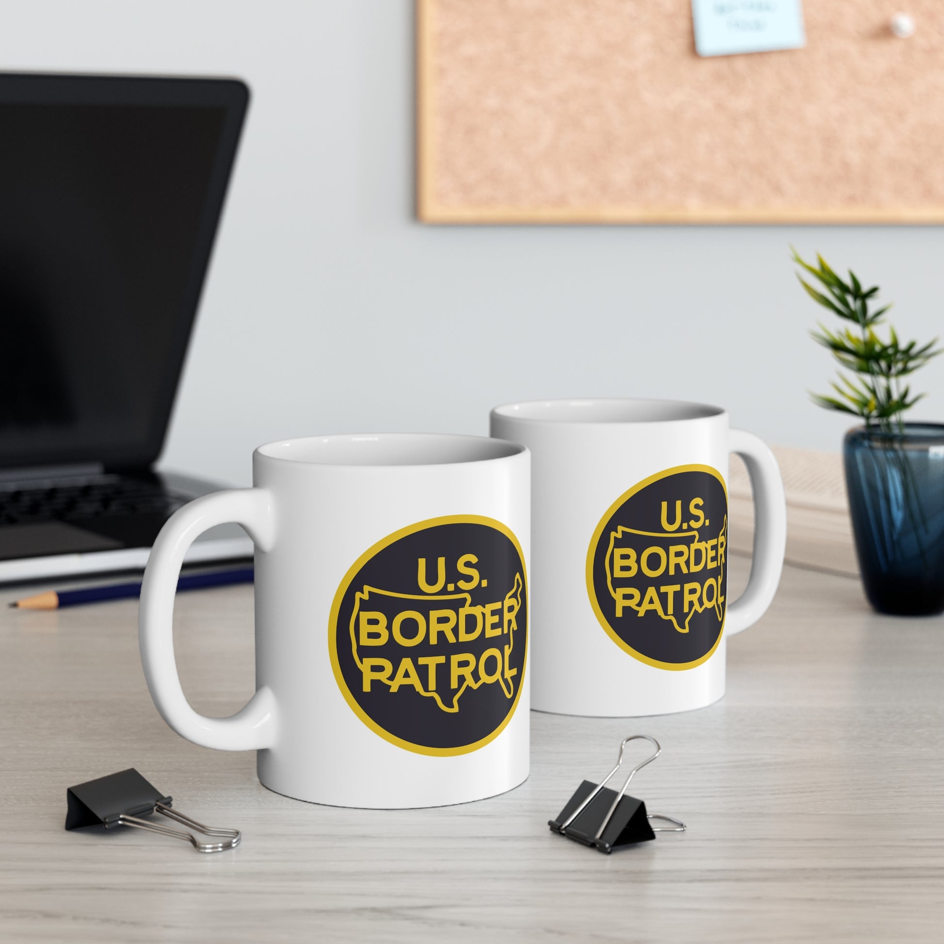 US Border Patrol Coffee Mug - Double Sided White Ceramic 11oz by TheGlassyLass.com