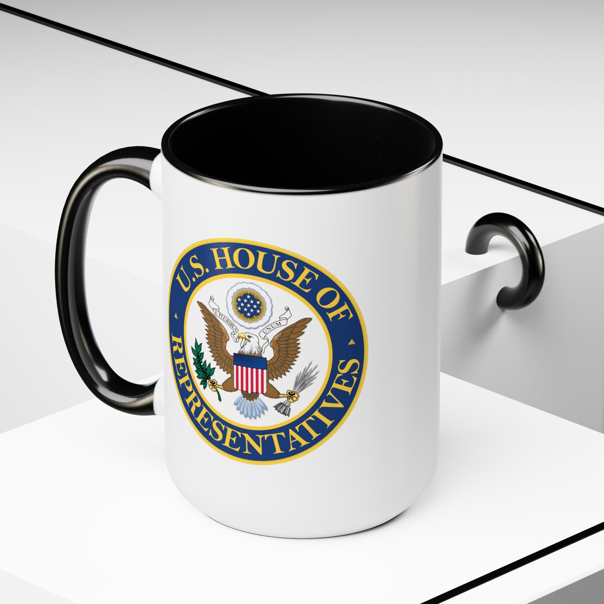 US House of Representative Coffee Mug - Double Side Black Accent White Ceramic 15oz by TheGlassyLass.com