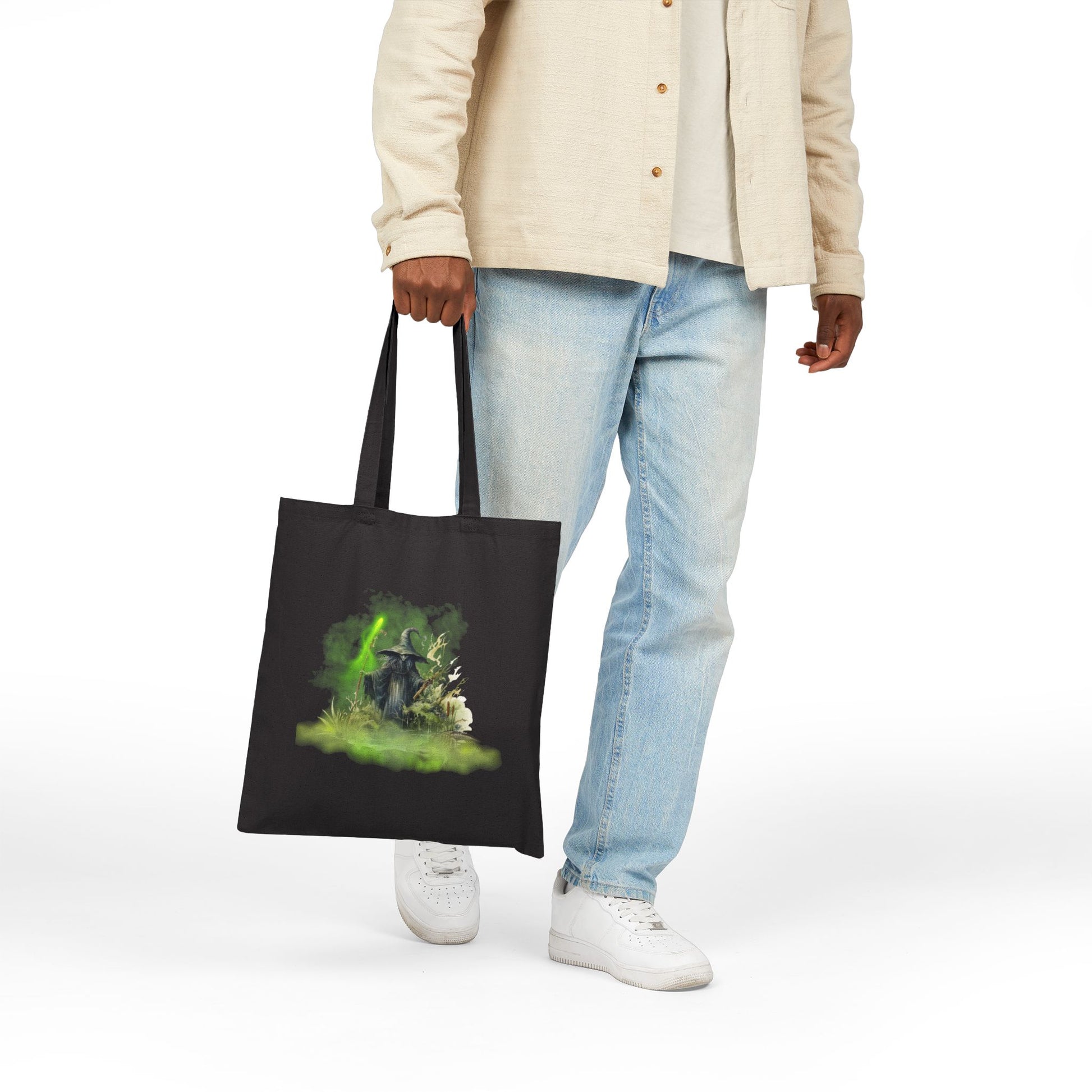 Swamp Witch Haunted Halloween Trick or Treat Tote Bag - Heavyweight 100% Cotton Canvas by TheGlassyLass.com