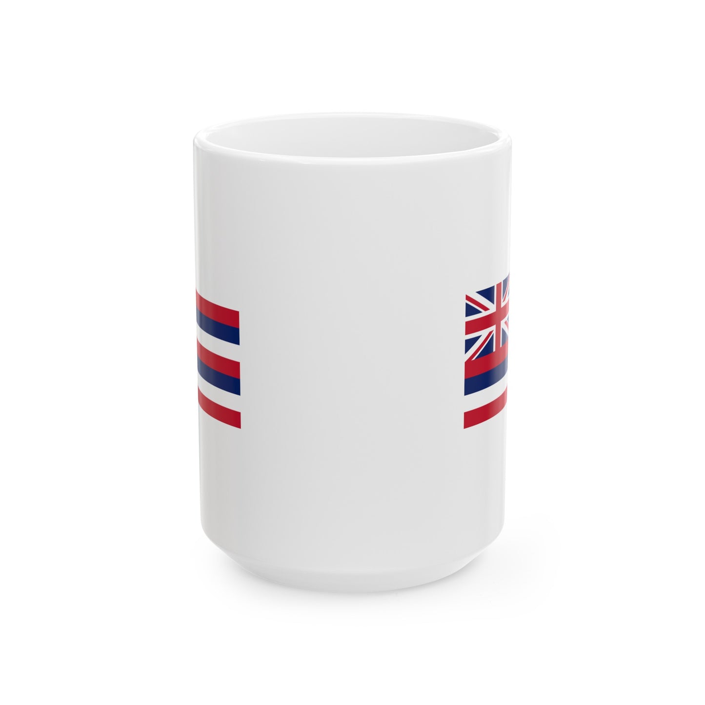 Hawaii State Flag - Double Sided White Ceramic Coffee Mug 15oz by TheGlassyLass.com