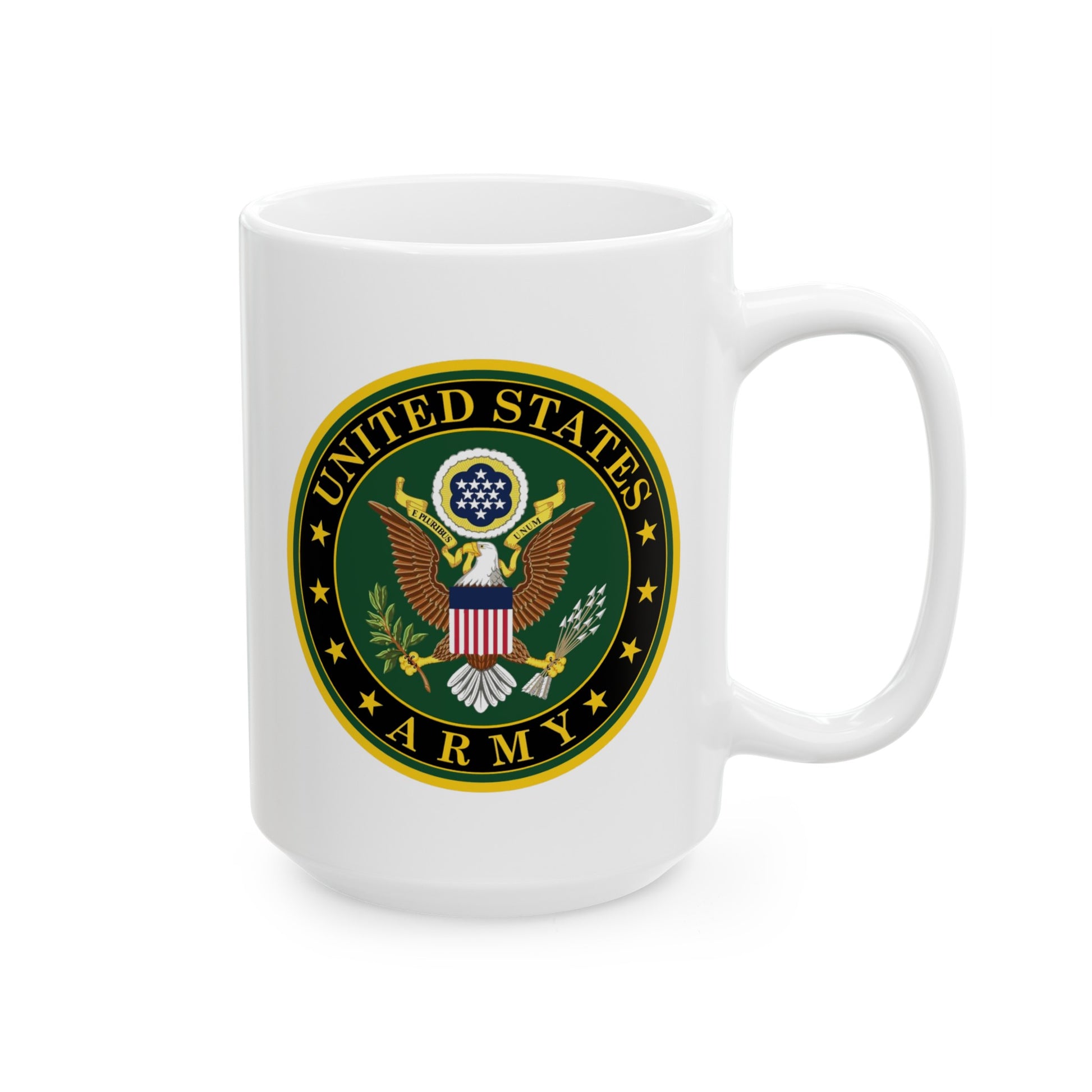 United States Army Seal Coffee Mug - Double Sided White Ceramic 15oz by TheGlassyLass.com