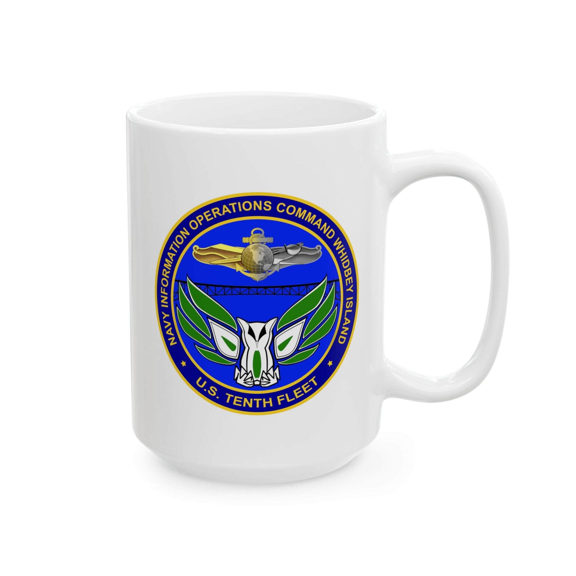 Naval Air Station Whidbey Island Coffee Mug - Double Sided Print, White Ceramic, 15oz by TheGlassyLass.com