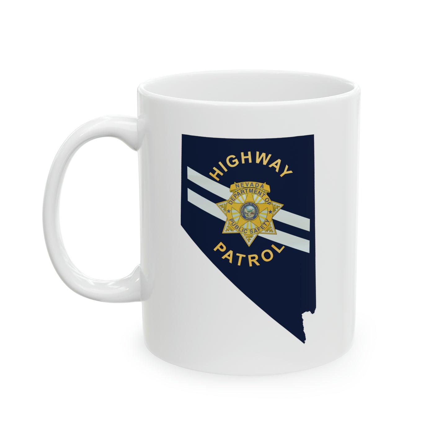 Nevada Highway Patrol Coffee Mug - Double Sided White Ceramic 11oz by TheGlassyLass.com