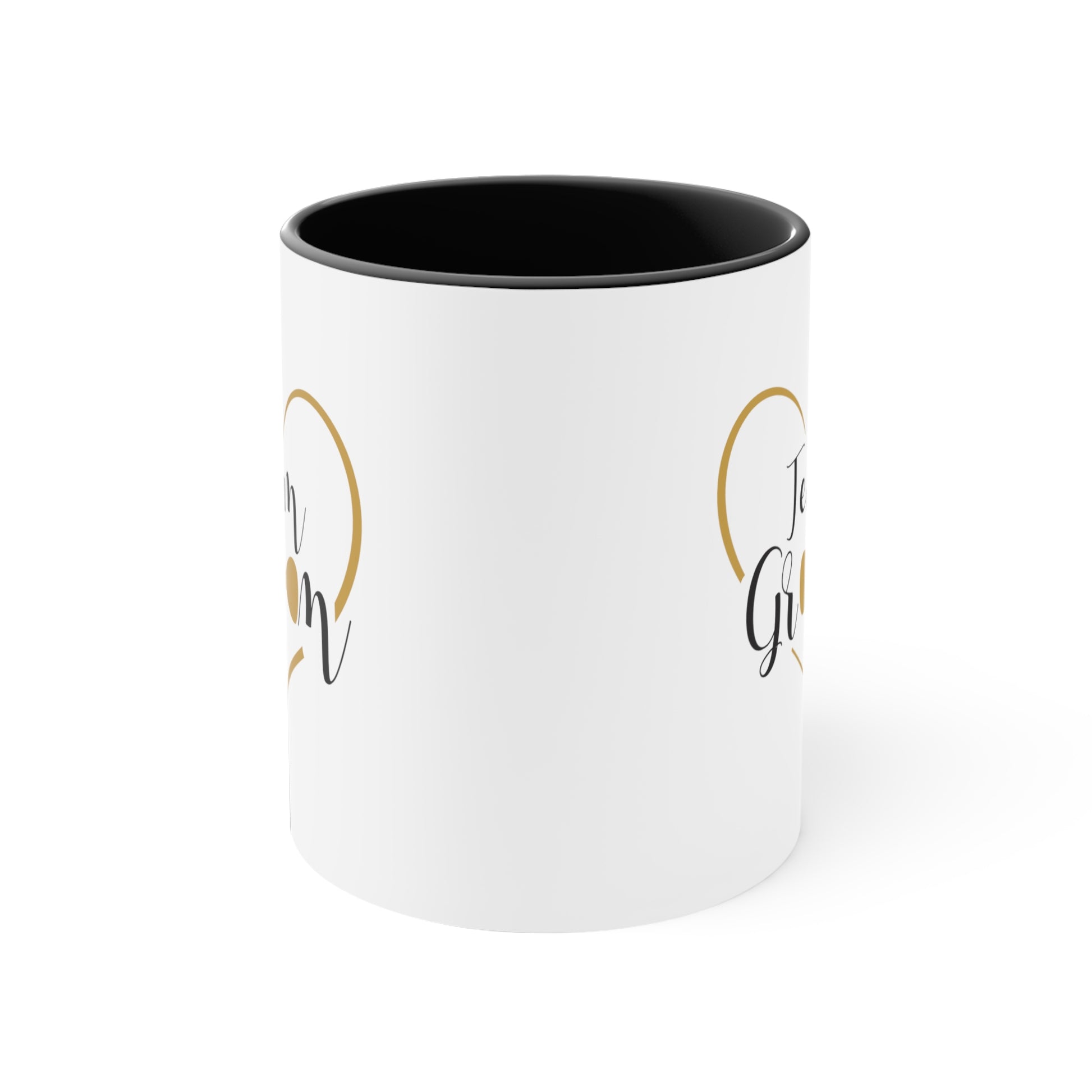 Team Groom Coffee Mug - Double Sided Black Accent Ceramic 11oz by TheGlassyLass.com